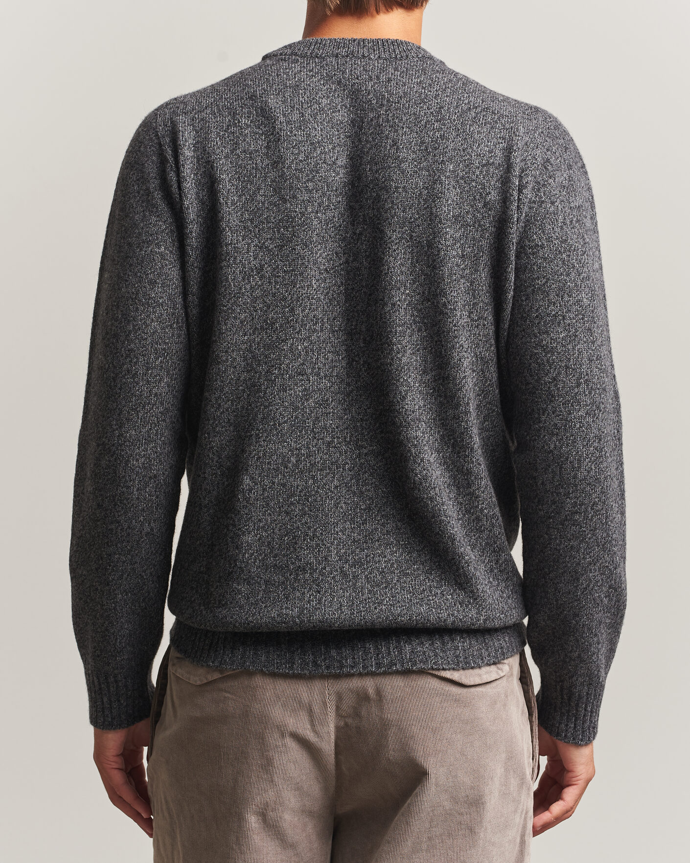 Herren | Pullover | Altea | Wool/Cashmere Crew Neck Pullover Charcoal Melange