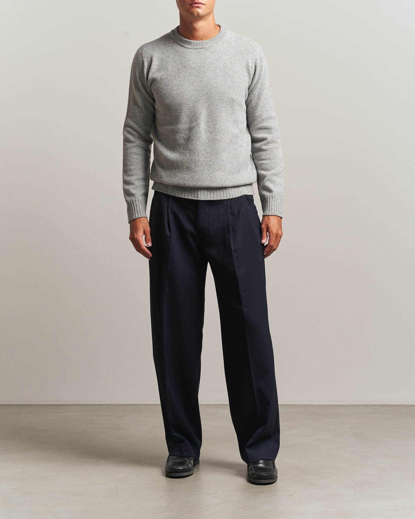 Herren | Pullover | Altea | Wool/Cashmere Crew Neck Pullover Light Grey