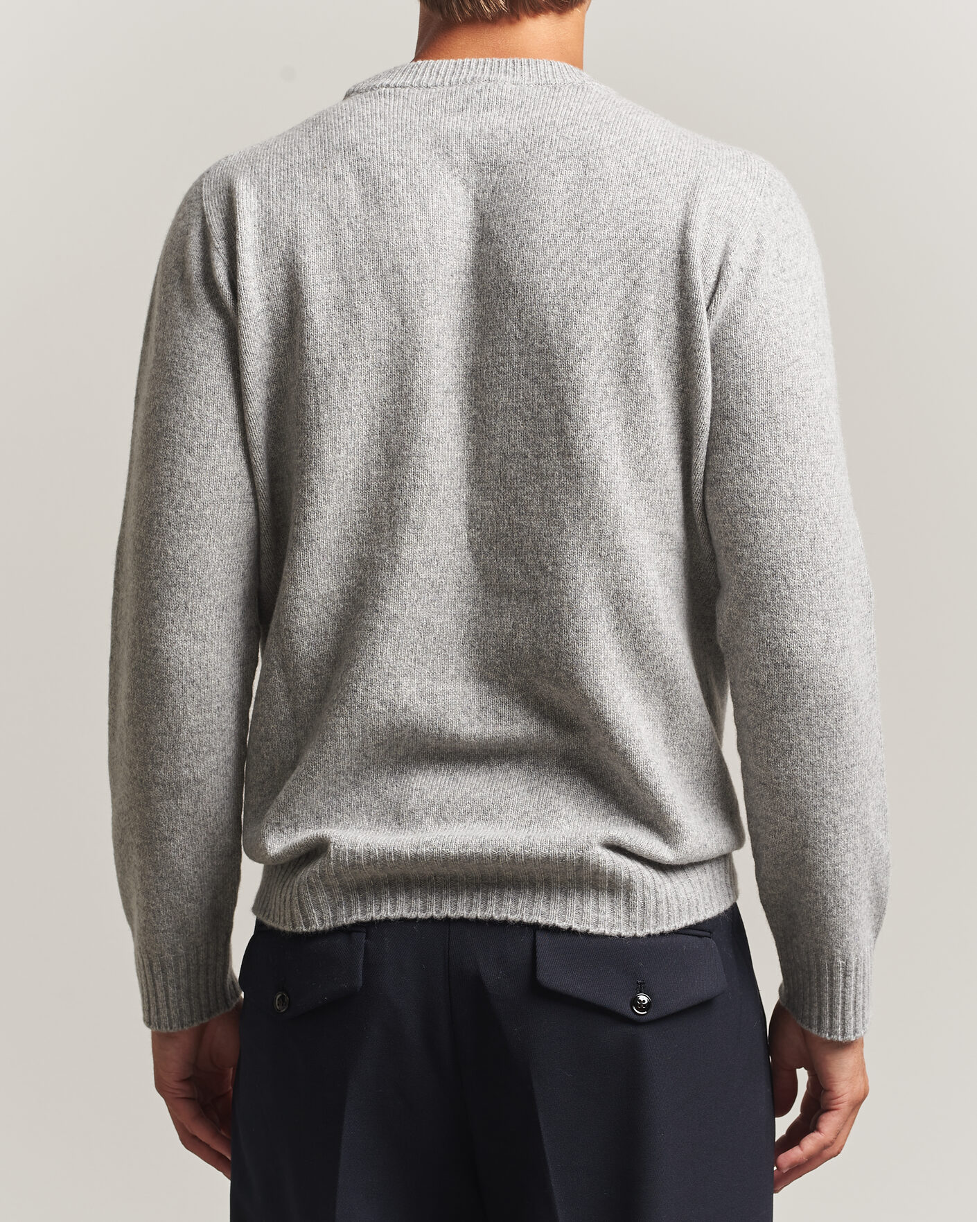 Herren | Pullover | Altea | Wool/Cashmere Crew Neck Pullover Light Grey