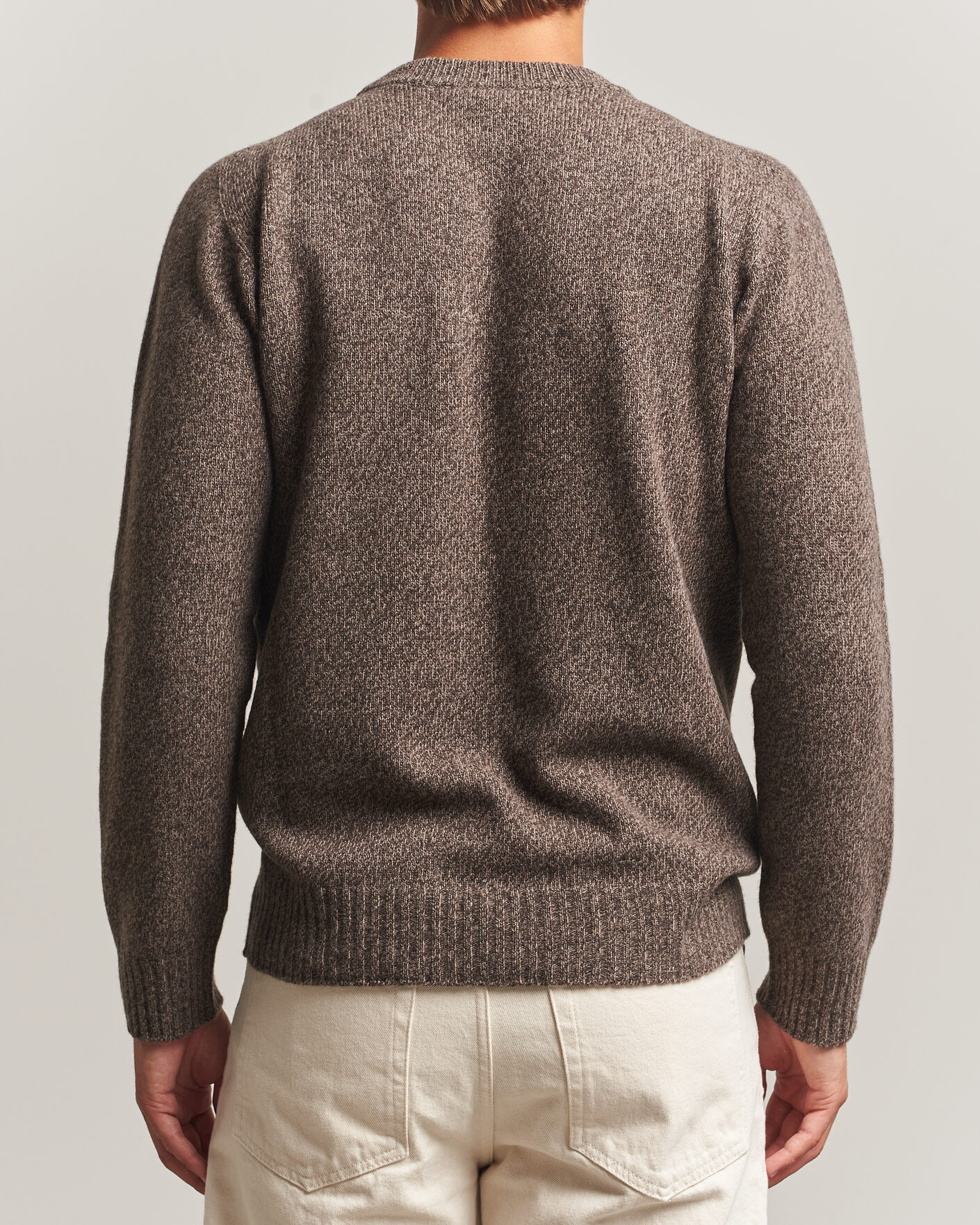 Herren | Pullover | Altea | Wool/Cashmere Crew Neck Pullover Brown Melange