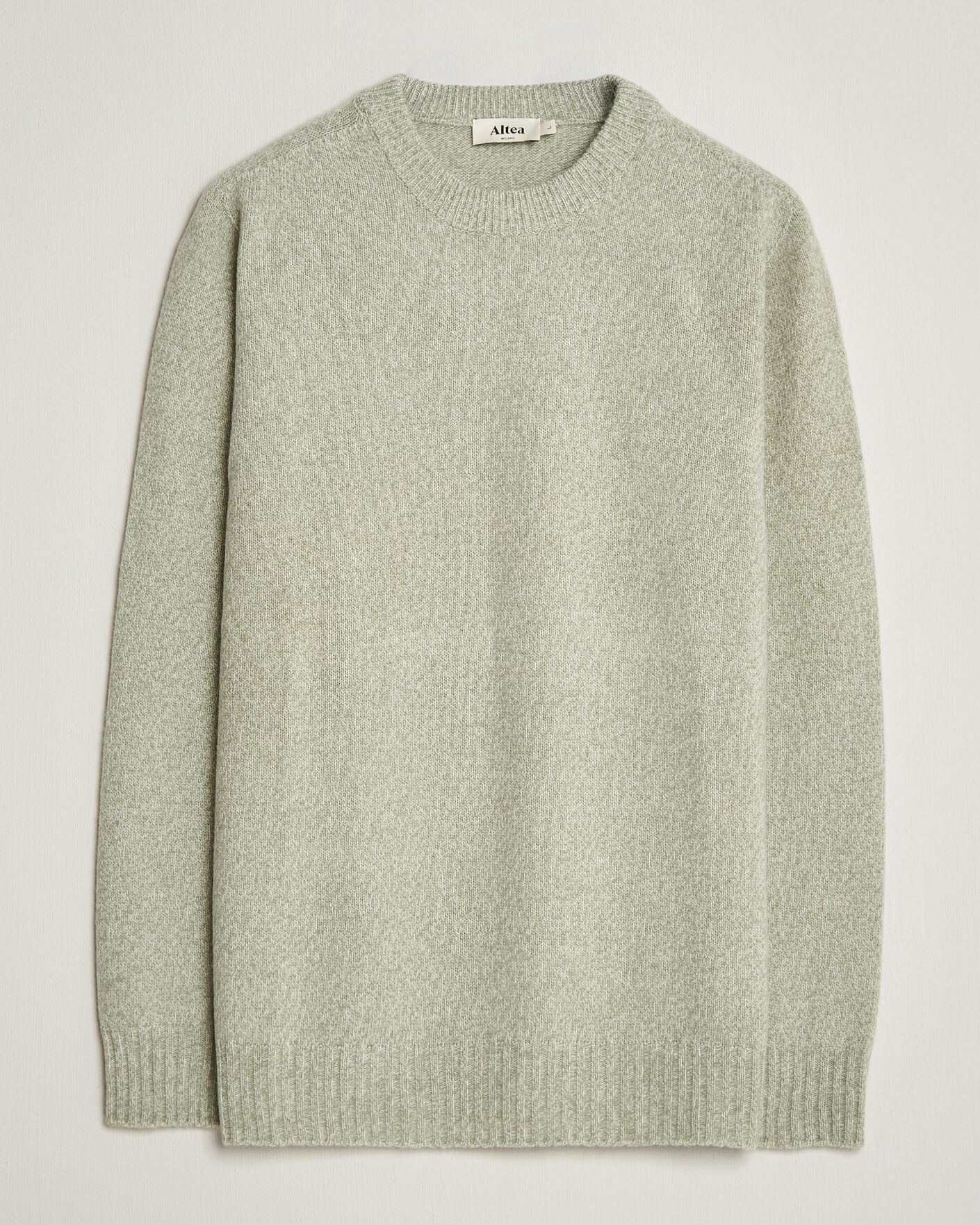 Herren | Pullover | Altea | Wool/Cashmere Crew Neck Pullover Mint Green