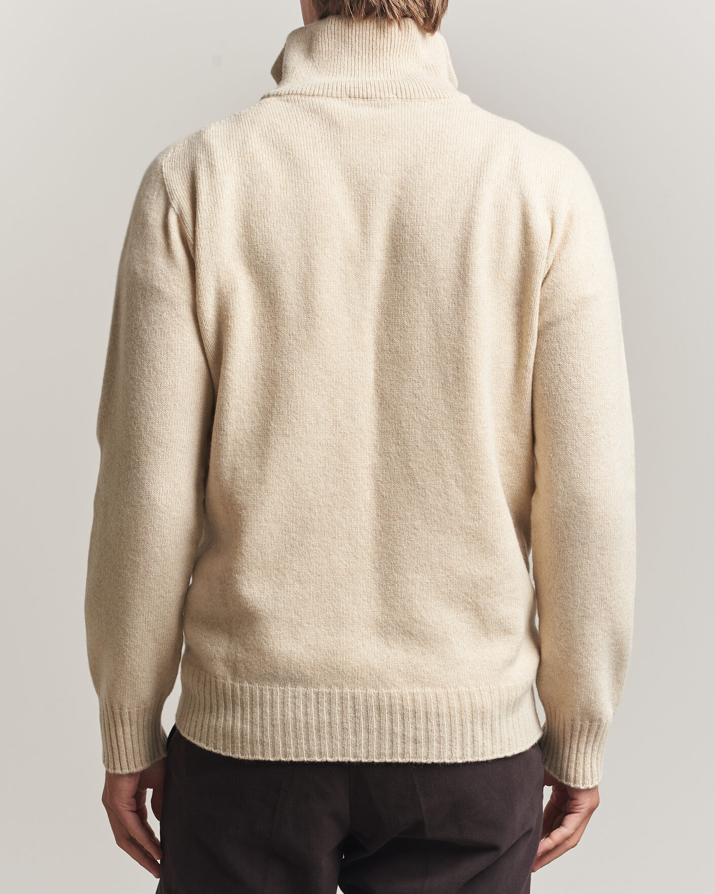 Herren | Pullover | Altea | Wool/Cashmere Half Zip Beige