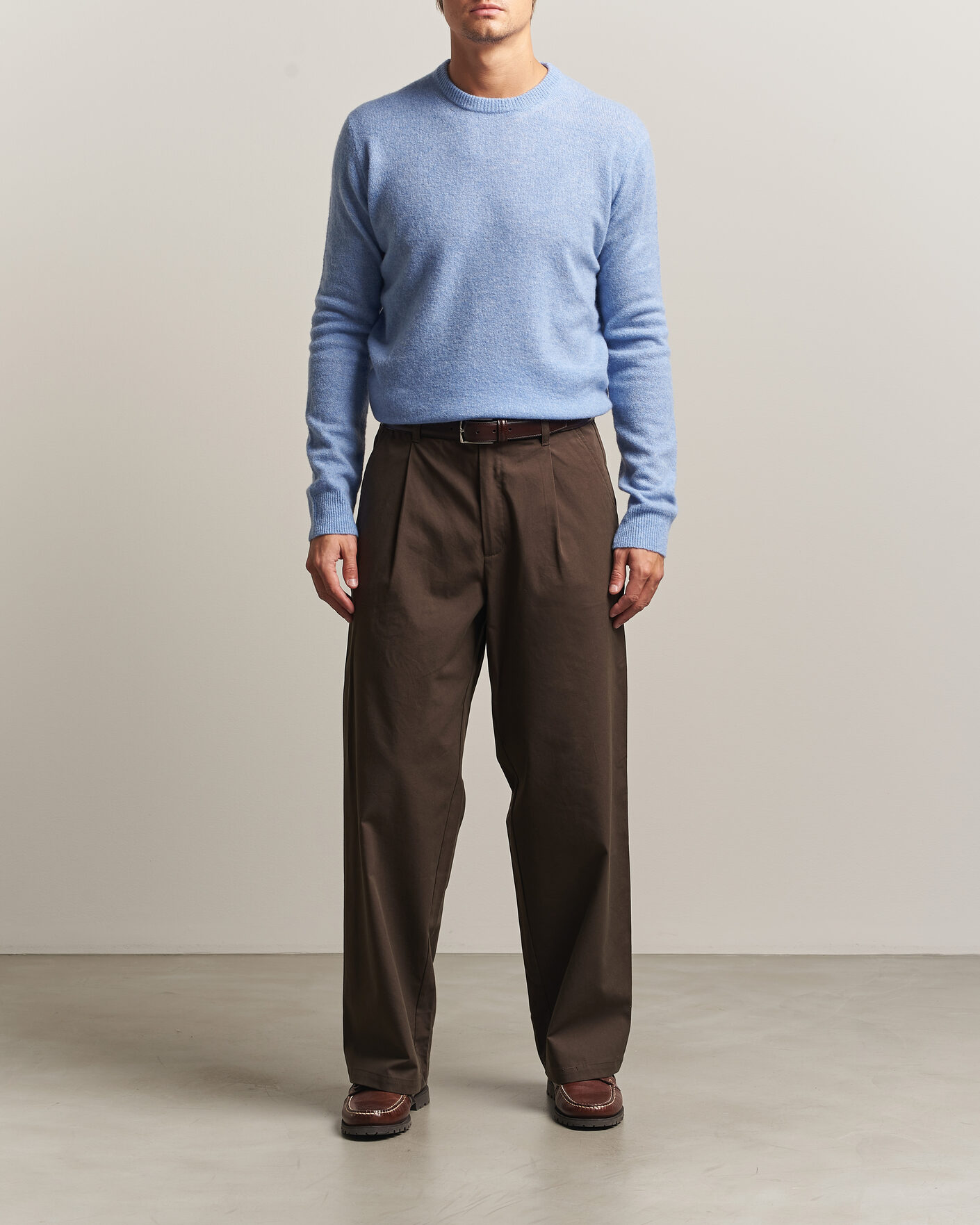 Herren | Pullover | Altea | Cloud Cashmere Blend Sweater Sky Blue