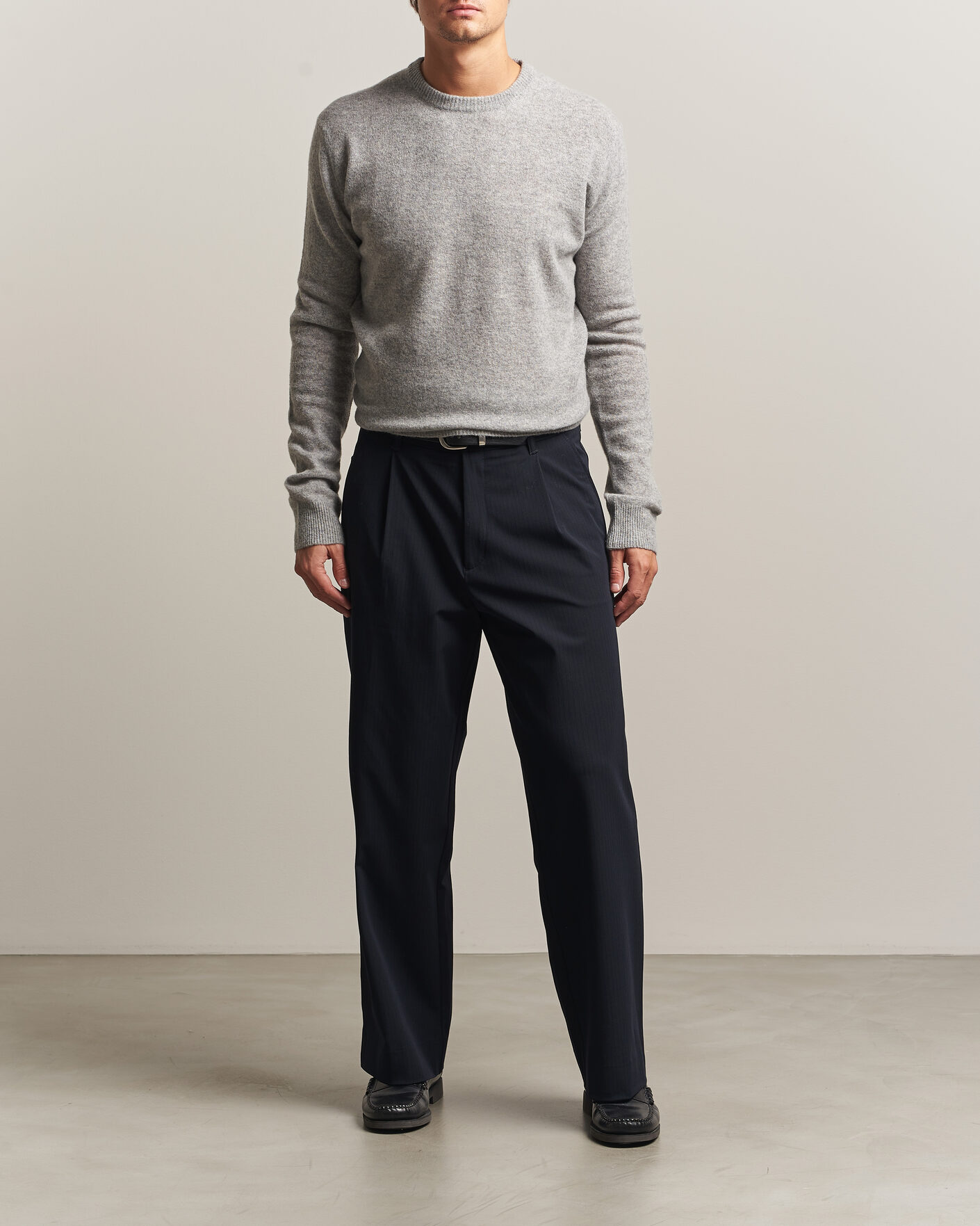 Herren | Pullover | Altea | Cloud Cashmere Blend Sweater Grey Melange