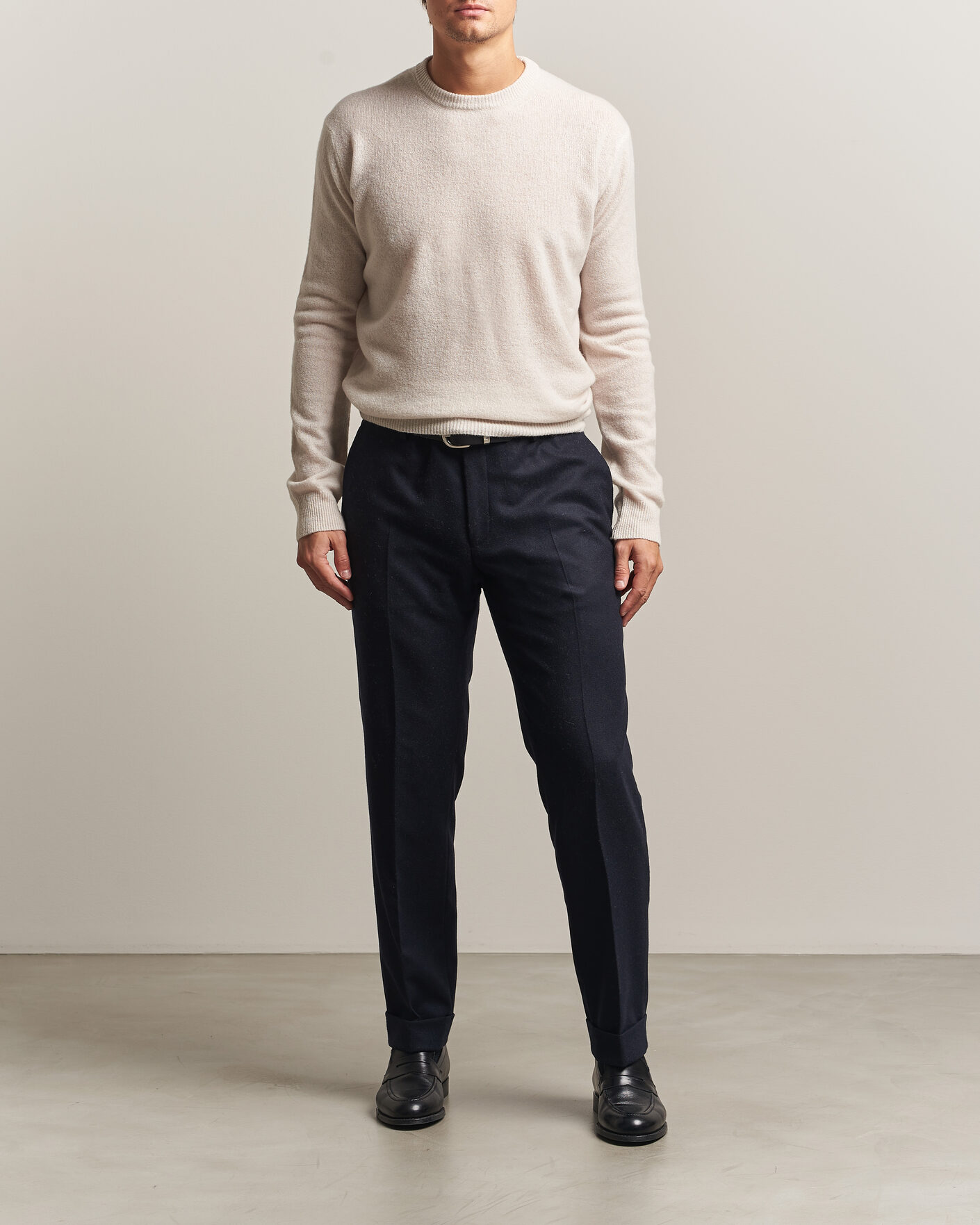 Herren | Pullover | Altea | Cloud Cashmere Blend Sweater Latte