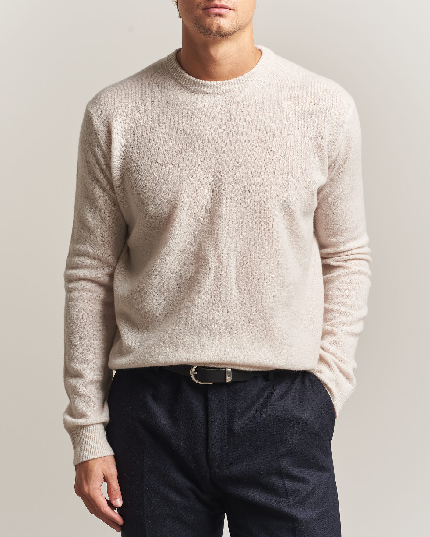 Herren | Pullover | Altea | Cloud Cashmere Blend Sweater Latte