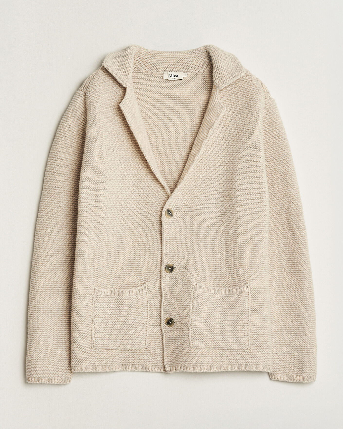 Herren | Pullover | Altea | Wool Cardigan Jacket Beige