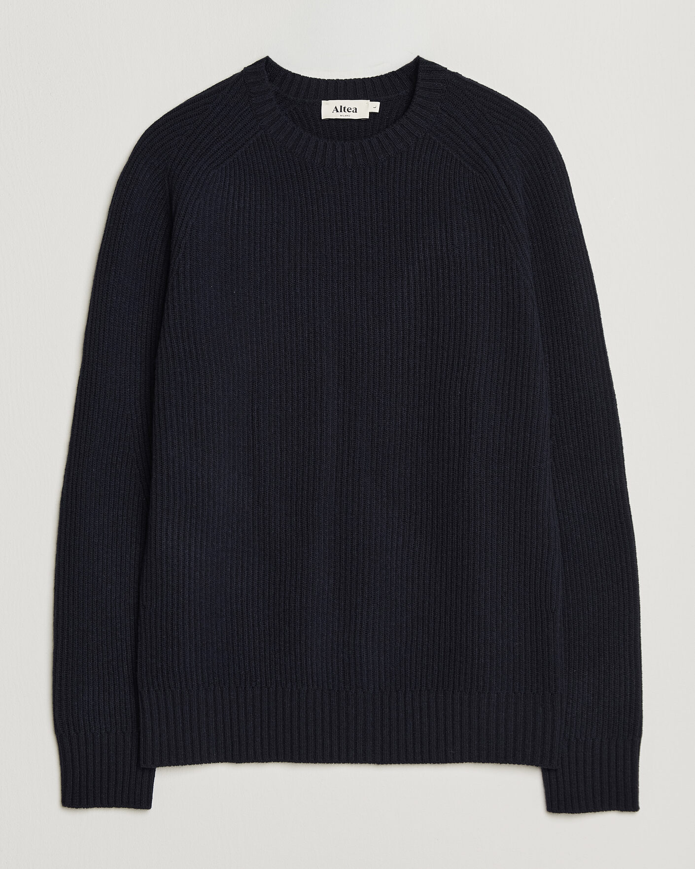 Herren | Pullover | Altea | Rib Wool Crew Neck Navy