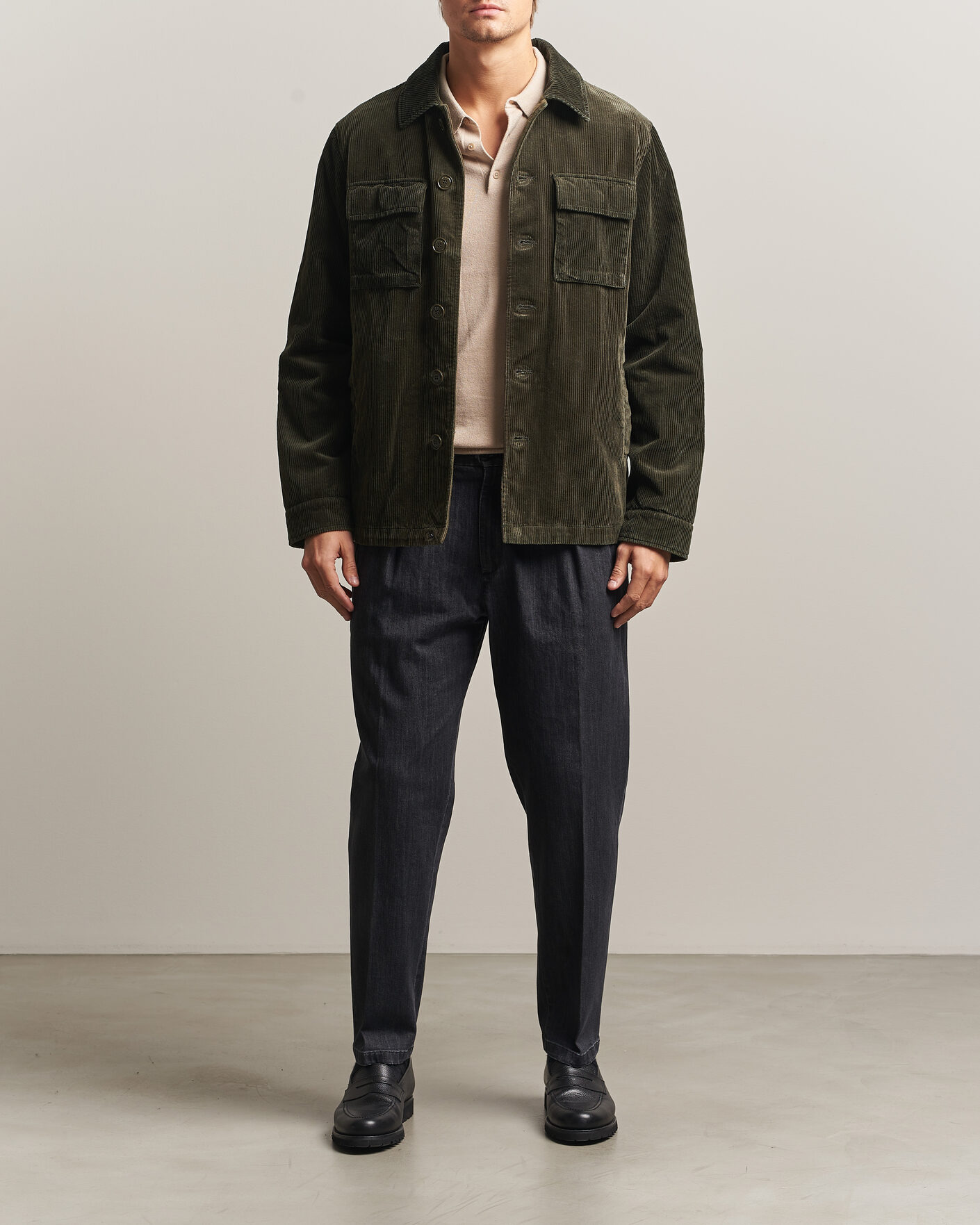 Herren | Jacken | Aspesi | Tigre Corduroy Shirt Jacket Military