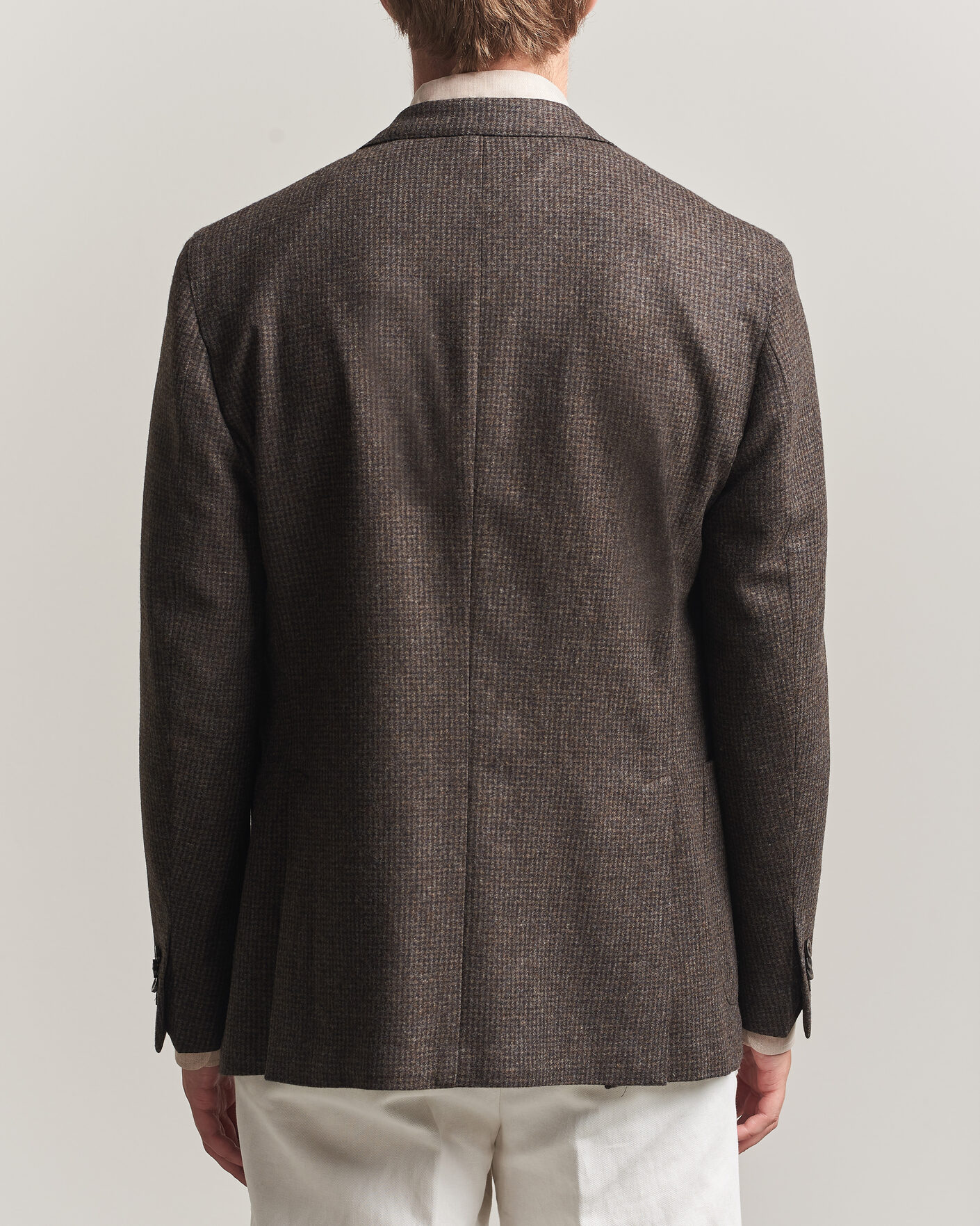 Herren | Sakkos | Boglioli | K Jacket Wool Houndstooth Blazer Dark Brown