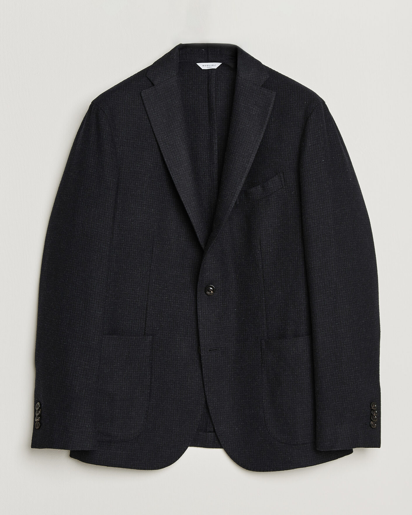 Herren | Sakkos | Boglioli | K Jacket Wool Houndstooth Blazer Navy