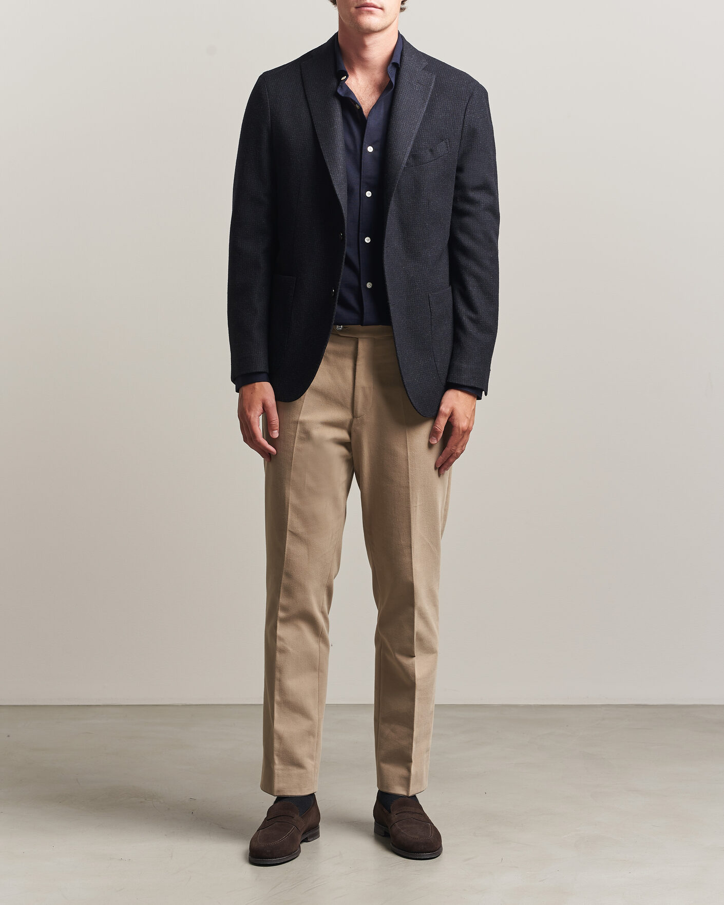 Herren | Sakkos | Boglioli | K Jacket Wool Houndstooth Blazer Navy