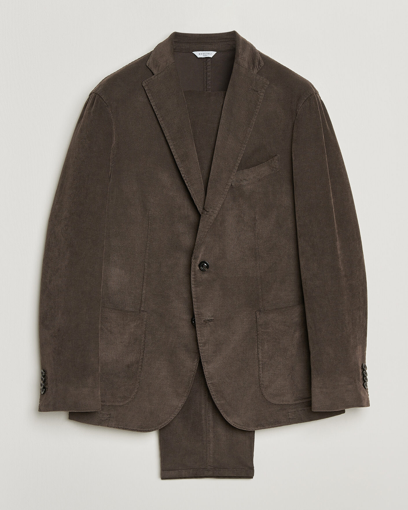 Herren | Anzüge | Boglioli | K Jacket Baby Corduroy Suit Dark Brown