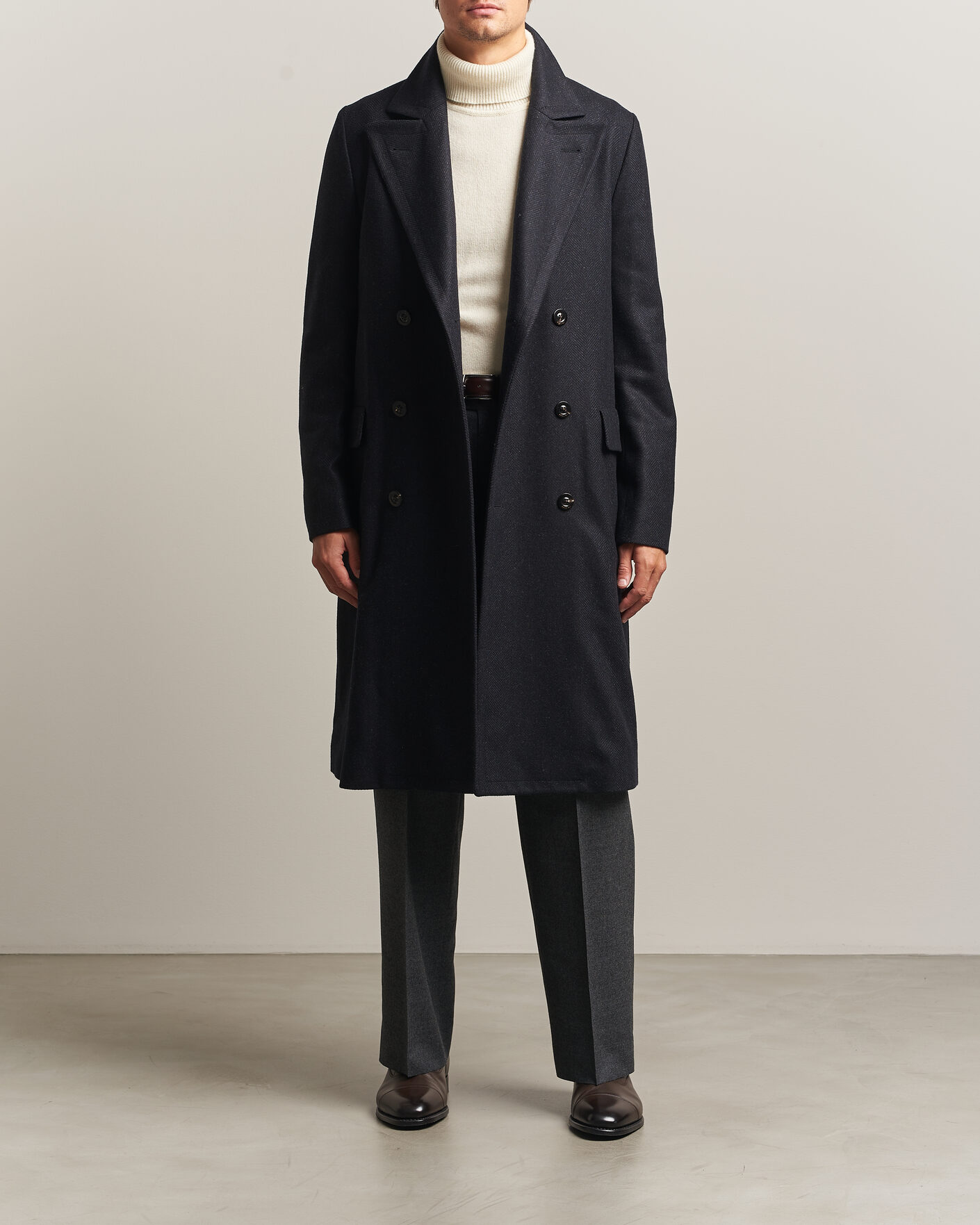 Herren | Jacken | Boglioli | Double Breasted Wool Coat Navy