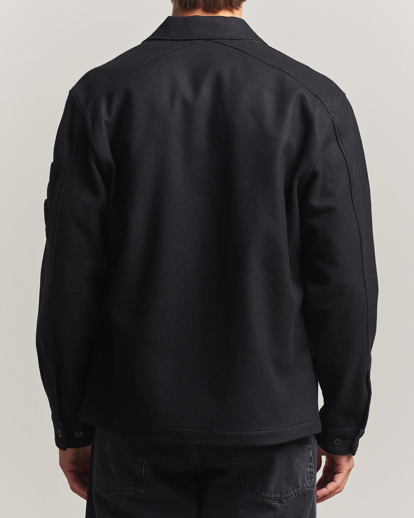 Herren | Jacken | C.P. Company | Felted Wool Overshirt Black