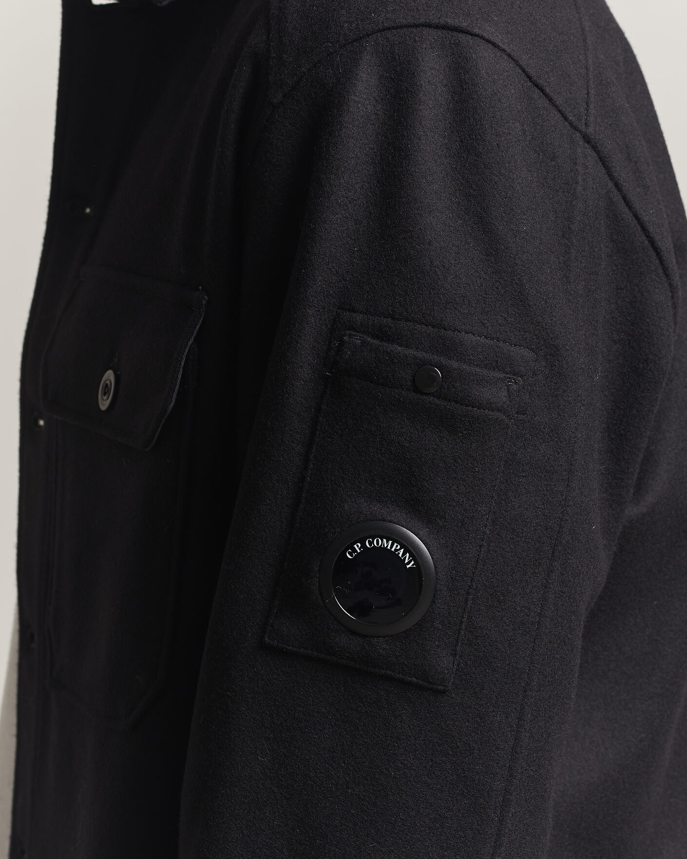 Herren | Jacken | C.P. Company | Felted Wool Overshirt Black