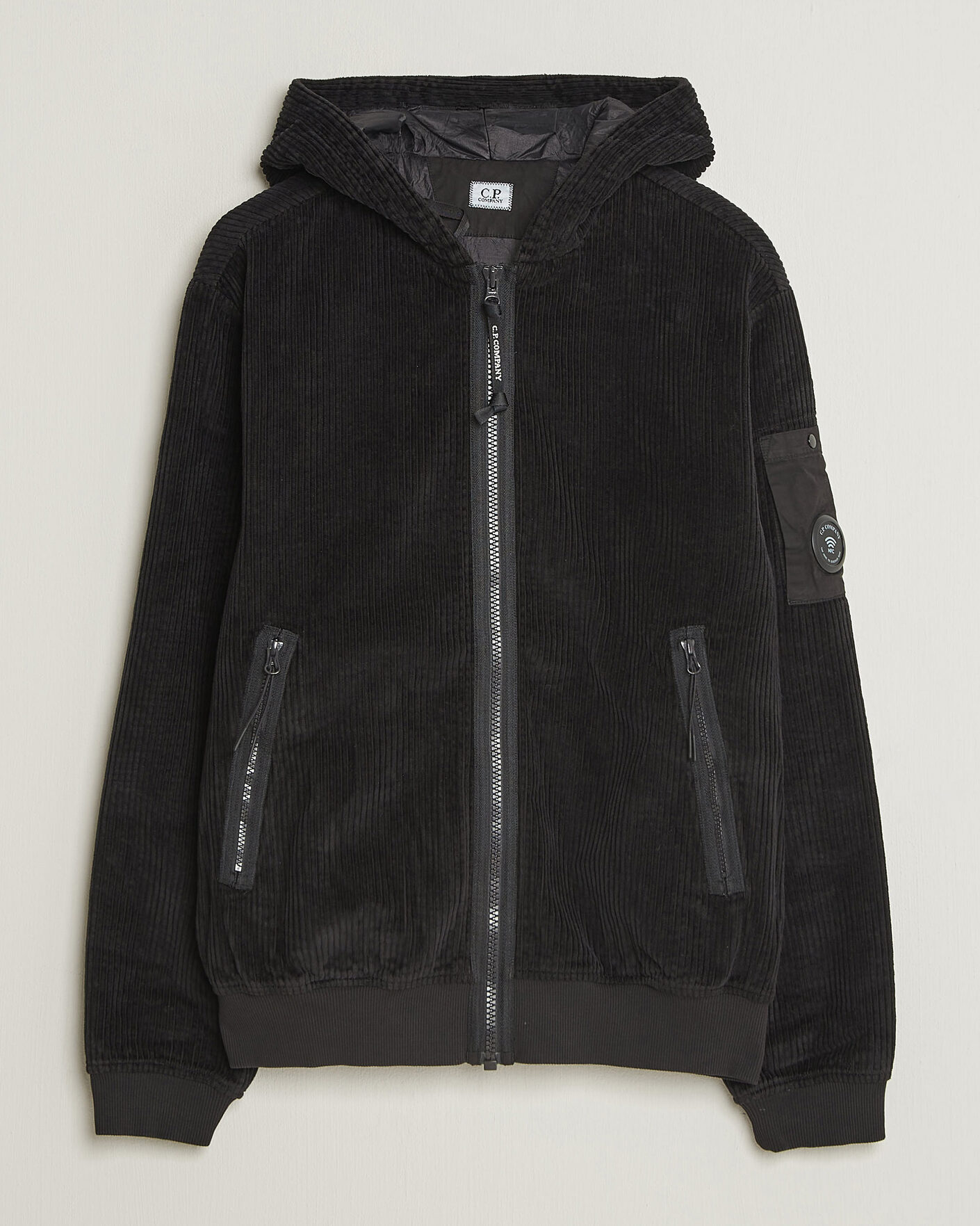 Herren | Jacken | C.P. Company | Light Padded Hood Corduroy Jacket Black