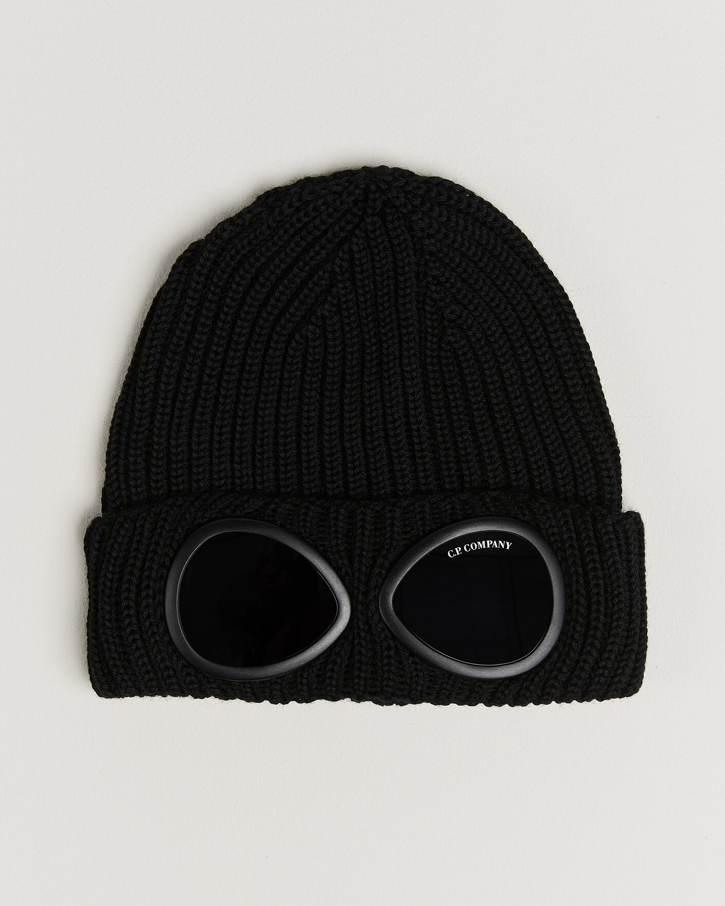 Herren | Mützen | C.P. Company | Knitted Merino Goggle Beanie Black