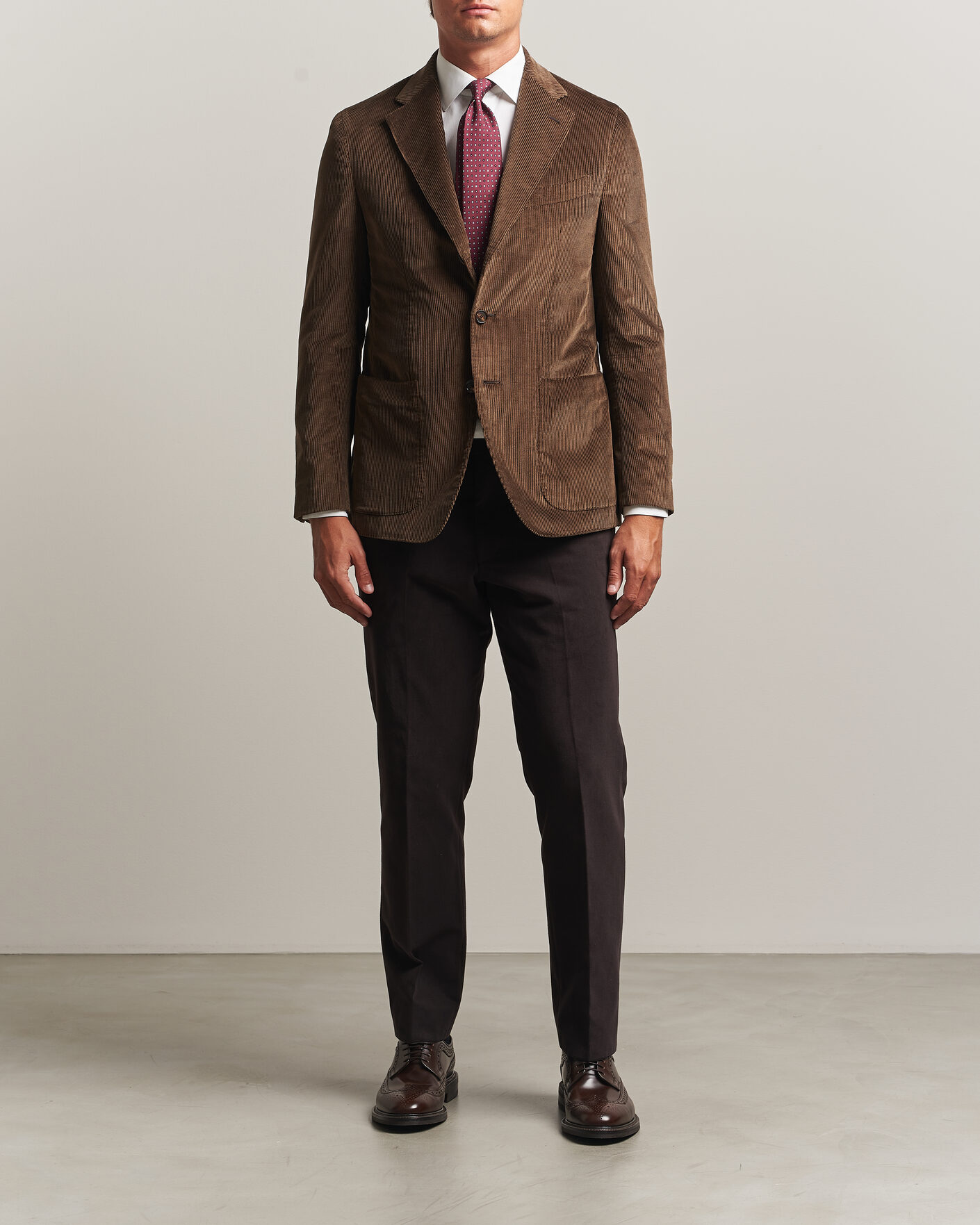 Herren | Sakkos | Caruso | Aida Corduroy Blazer Dark Brown