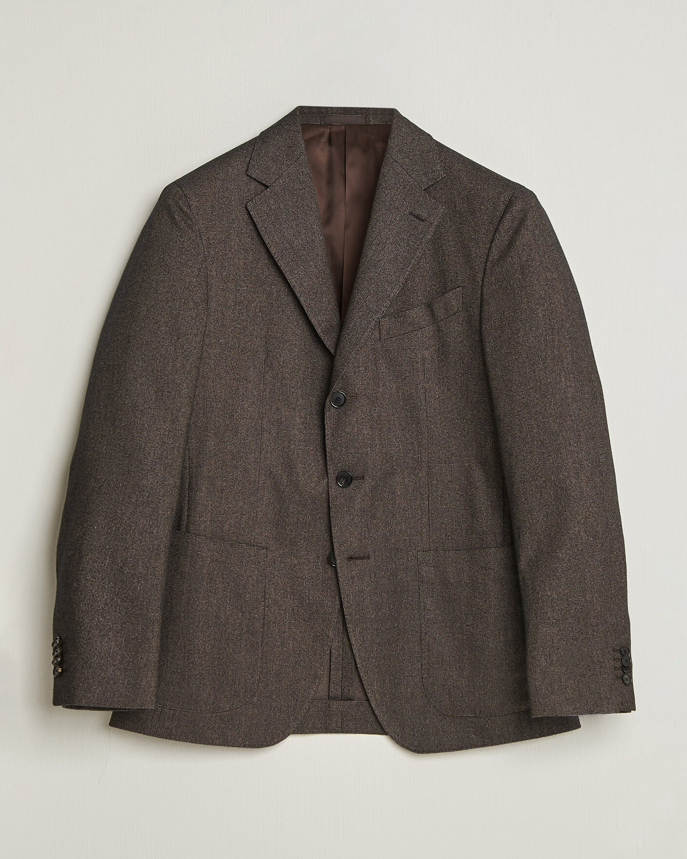 Herren | Sakkos | Caruso | Aida Brushed Cotton Blazer Dark Brown