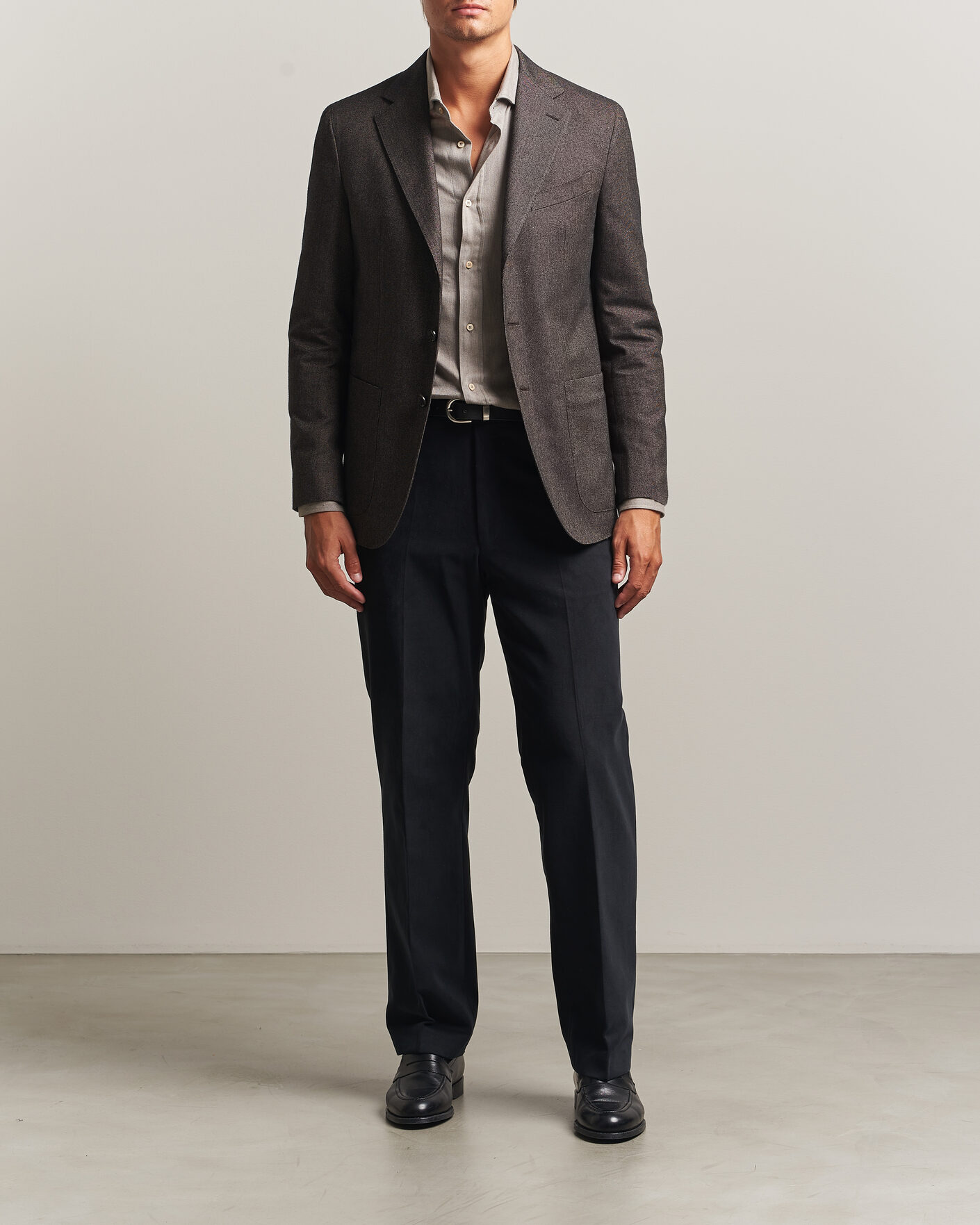 Herren | Sakkos | Caruso | Aida Brushed Cotton Blazer Dark Brown
