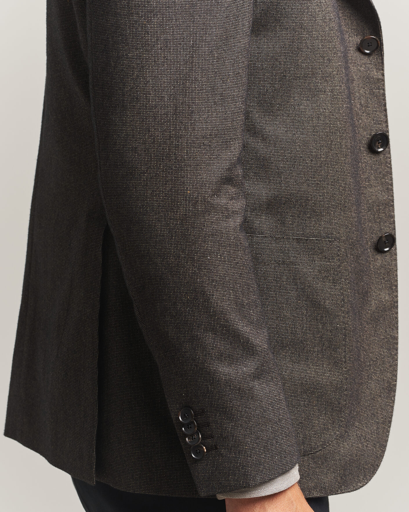 Herren | Sakkos | Caruso | Aida Brushed Cotton Blazer Dark Brown