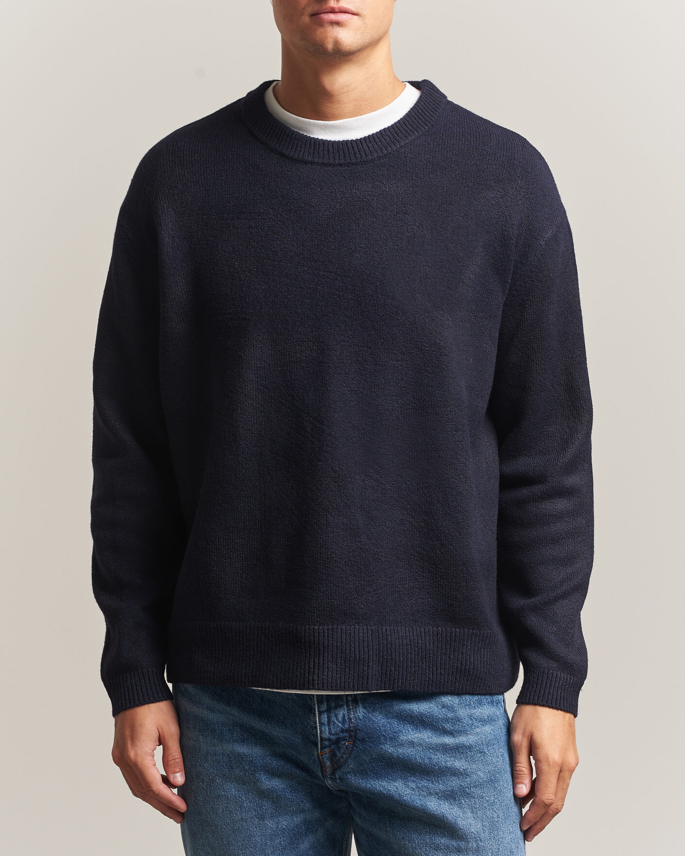 Herren | Pullover | KnowledgeCotton Apparel | Knitted Crewneck Night Sky