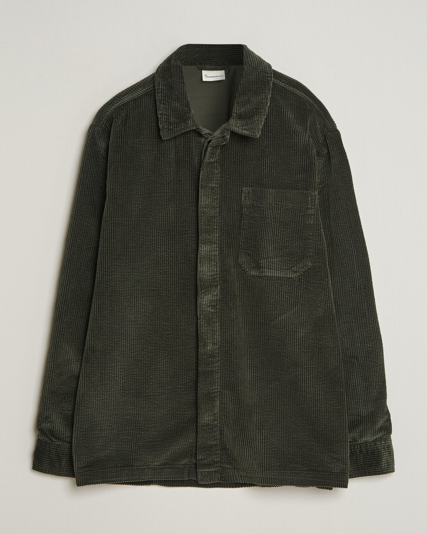Herren | Hemden | KnowledgeCotton Apparel | Cotton Corduroy Overshirt Forest Night