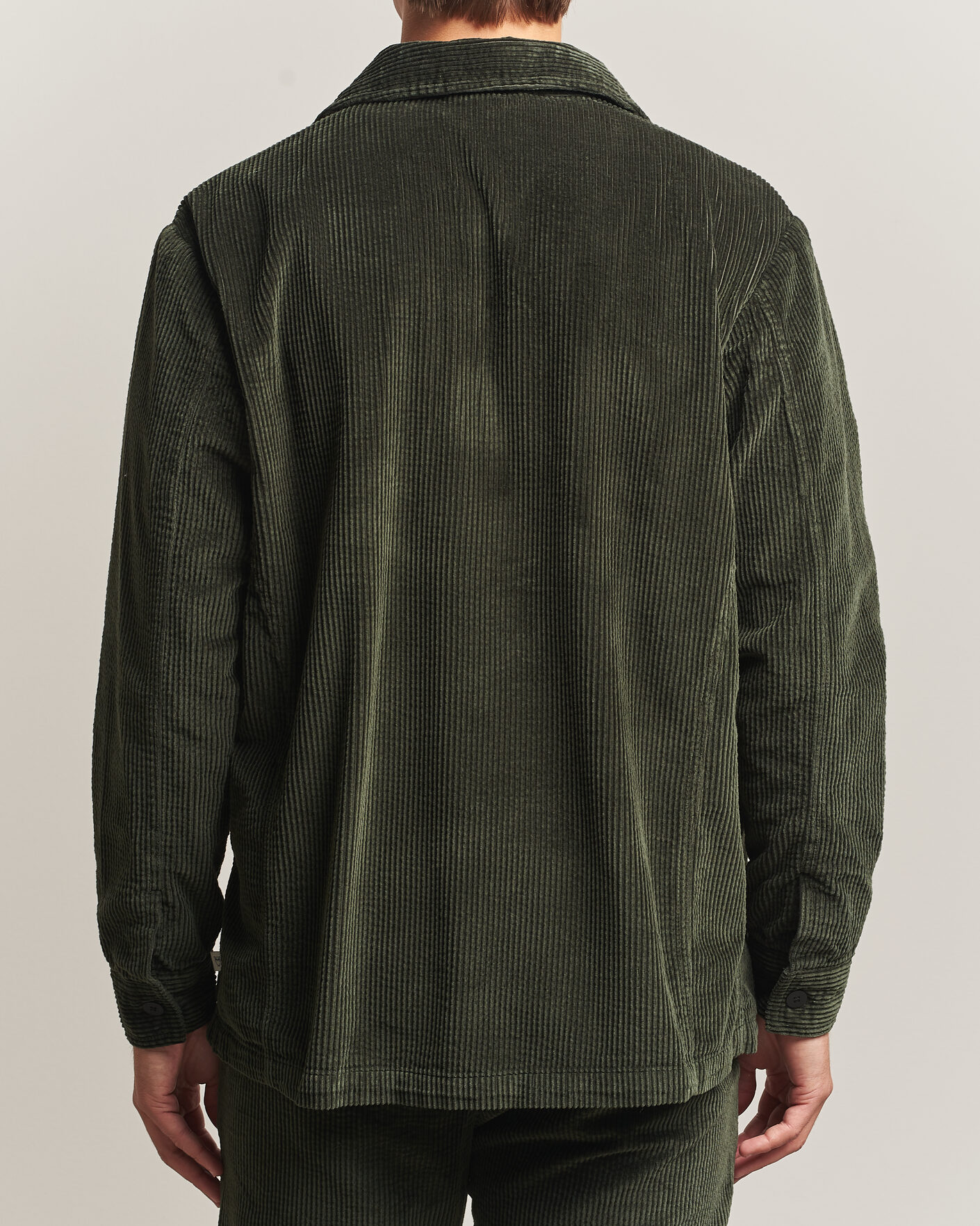 Herren | Hemden | KnowledgeCotton Apparel | Cotton Corduroy Overshirt Forest Night