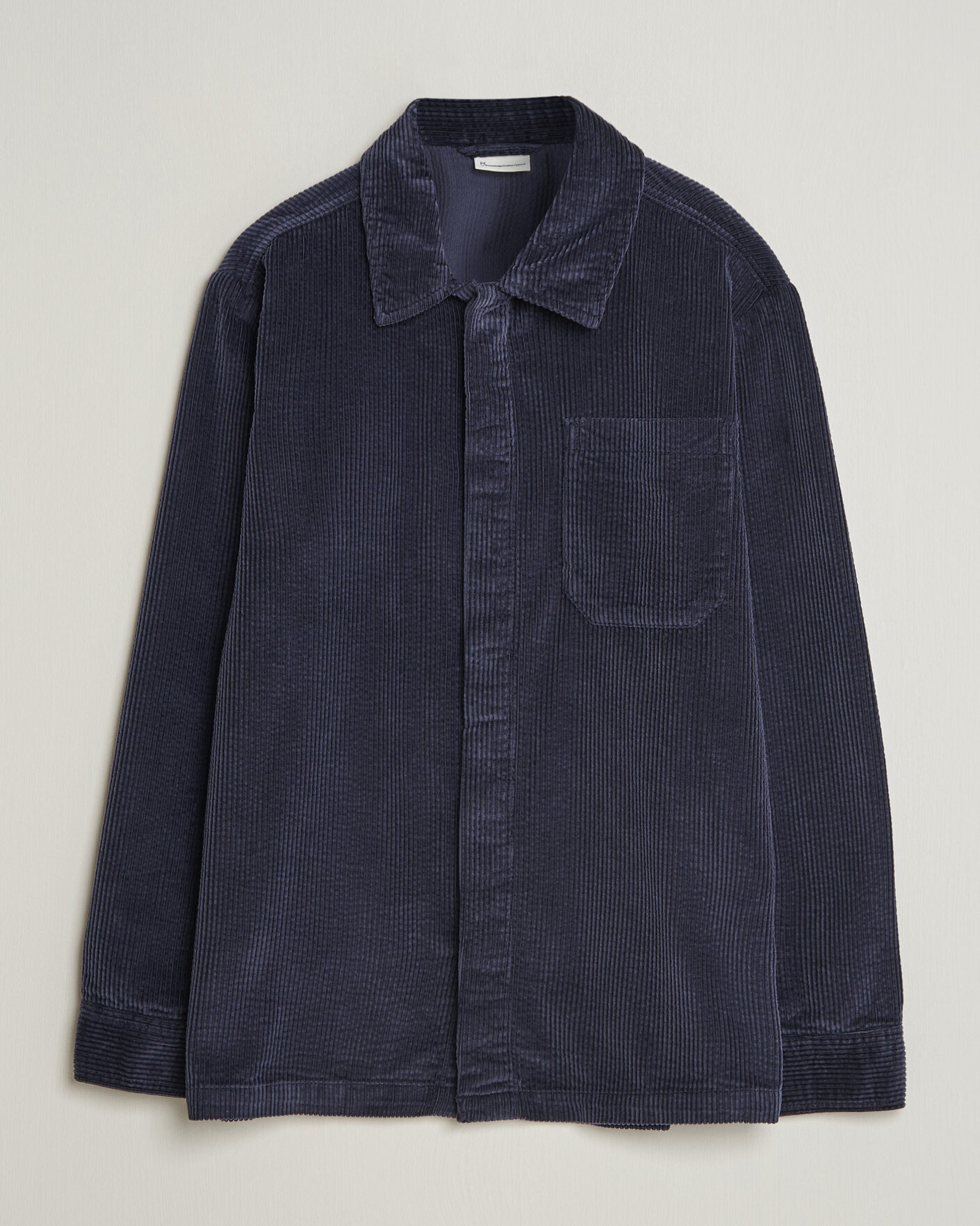 Herren | Hemden | KnowledgeCotton Apparel | Cotton Corduroy Overshirt Night Sky
