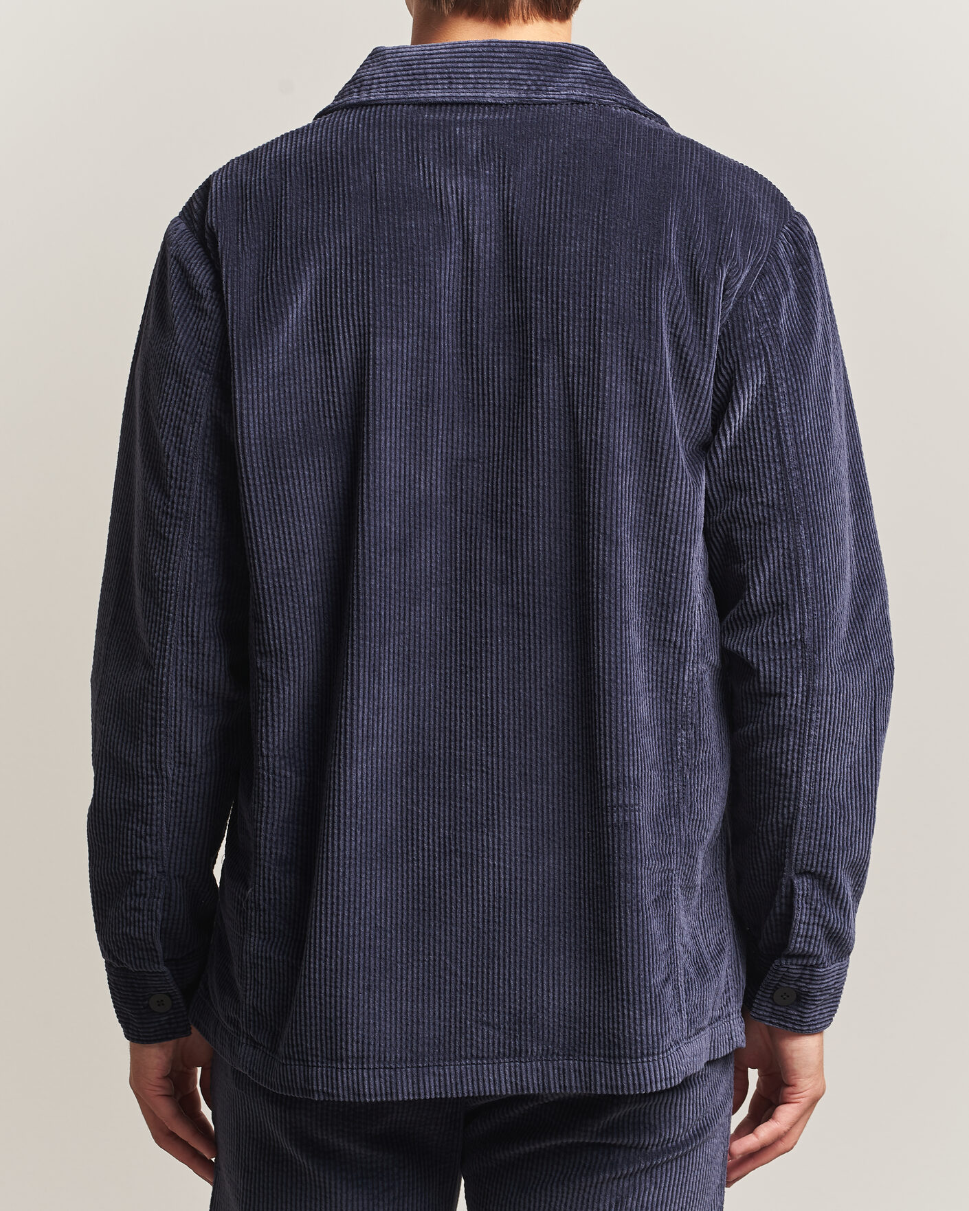 Herren | Hemden | KnowledgeCotton Apparel | Cotton Corduroy Overshirt Night Sky