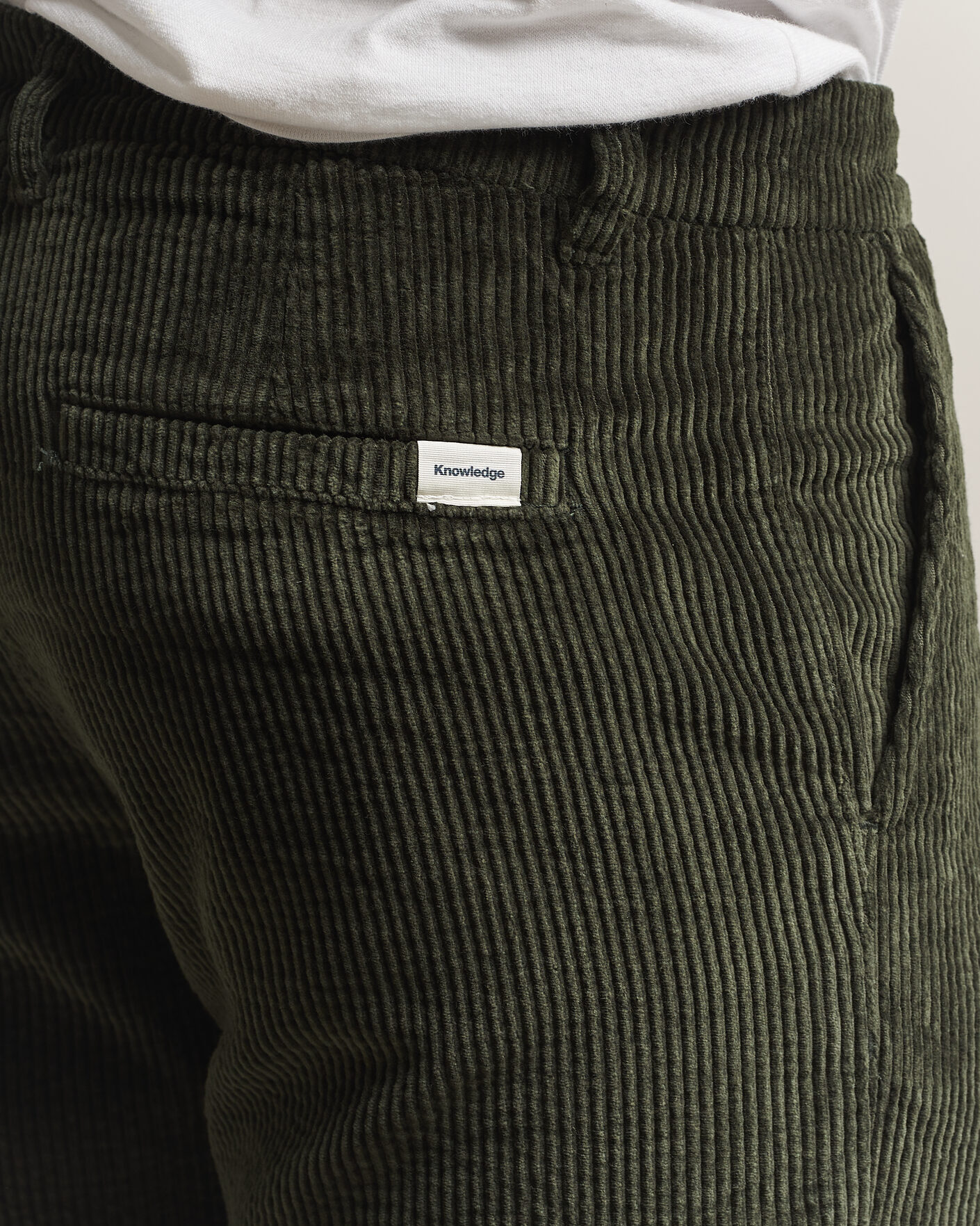 Herren | Hosen | KnowledgeCotton Apparel | Chuck Regular Cord Trousers Forest Night