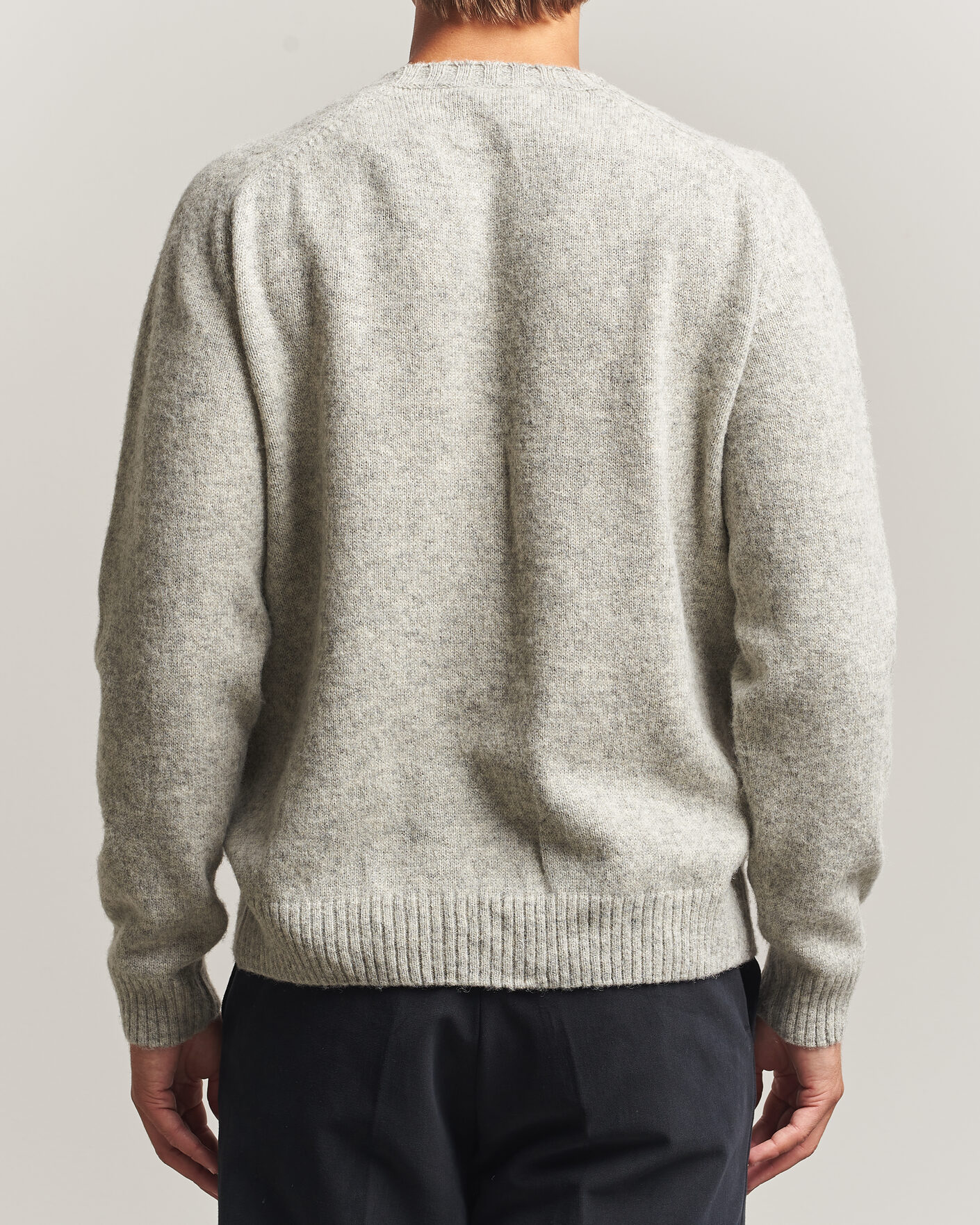 Herren | Pullover | Morgano | Brushed Wool Crewneck Grey