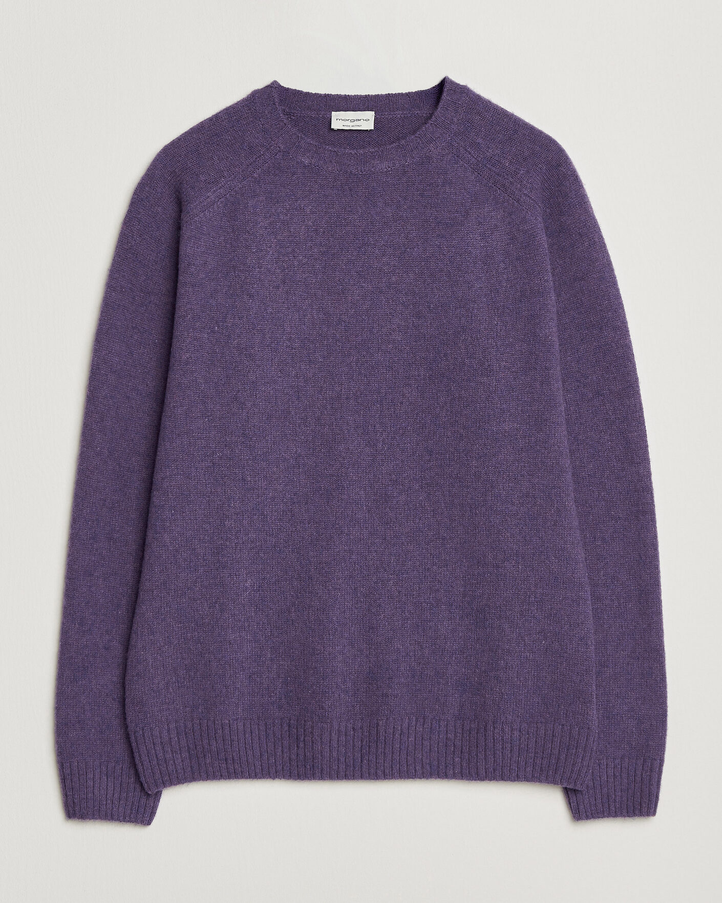 Herren | Pullover | Morgano | Brushed Wool Crewneck Purple