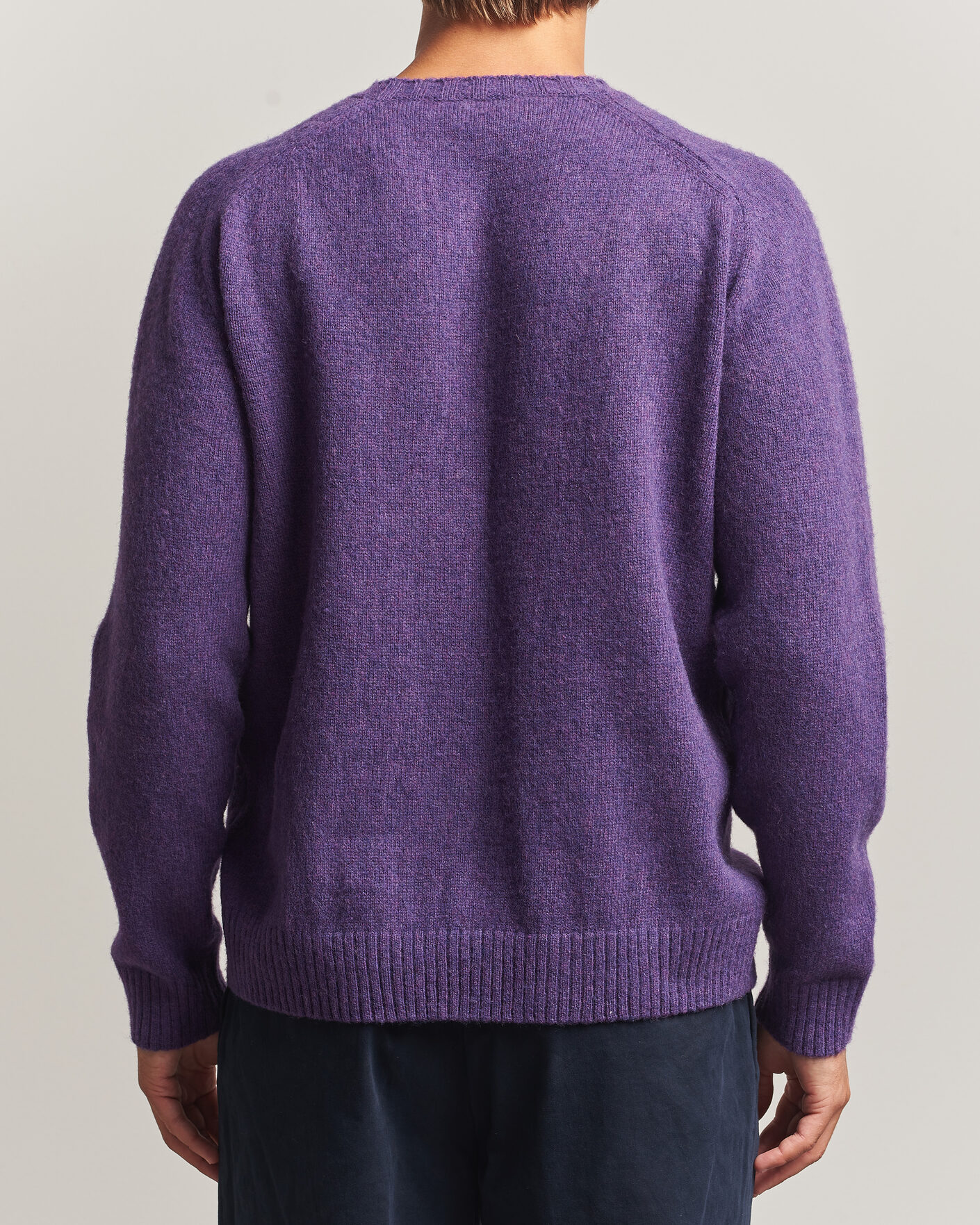 Herren | Pullover | Morgano | Brushed Wool Crewneck Purple