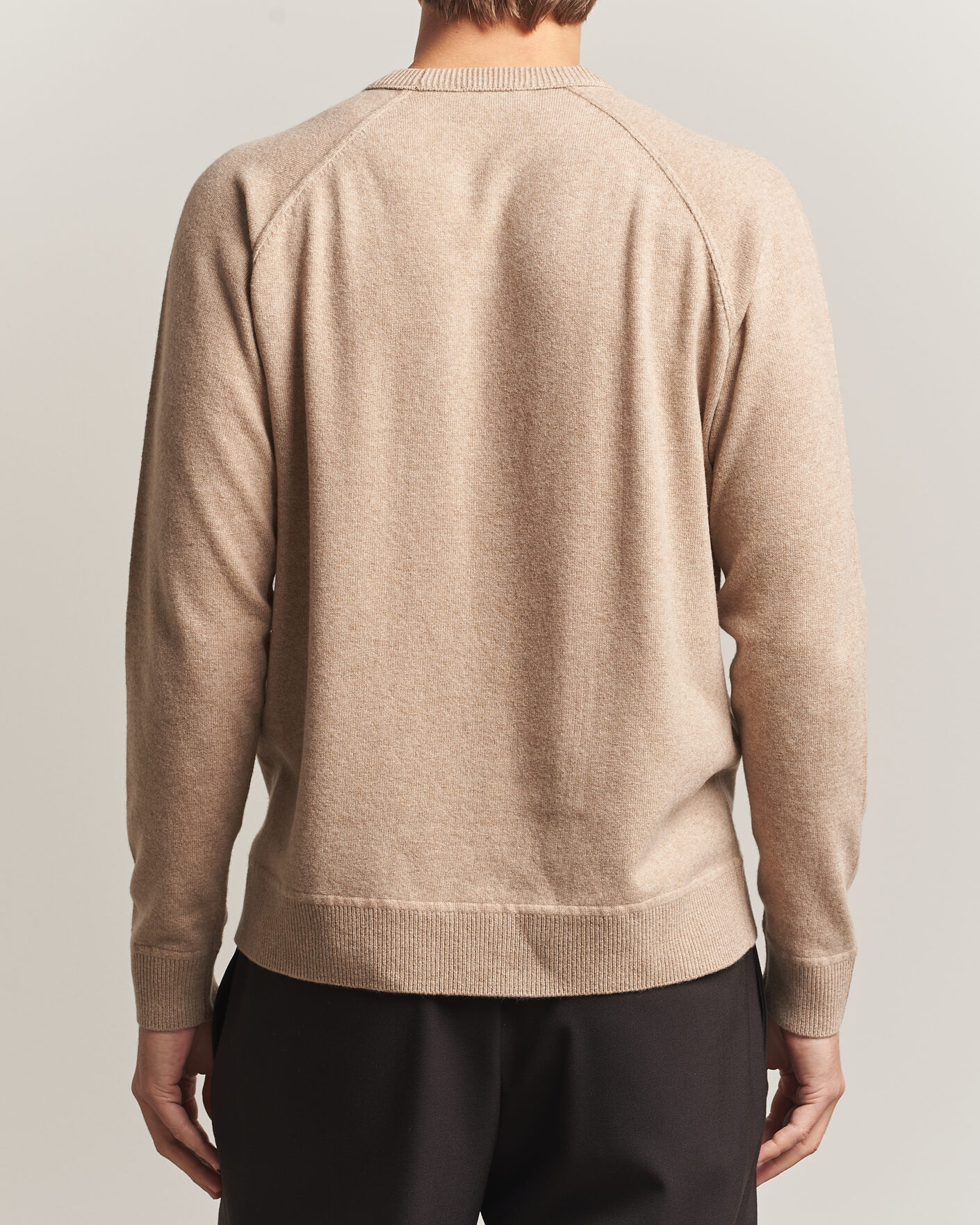 Herren | Pullover | Morgano | Wool/Cashmere Raglan Crew Beige