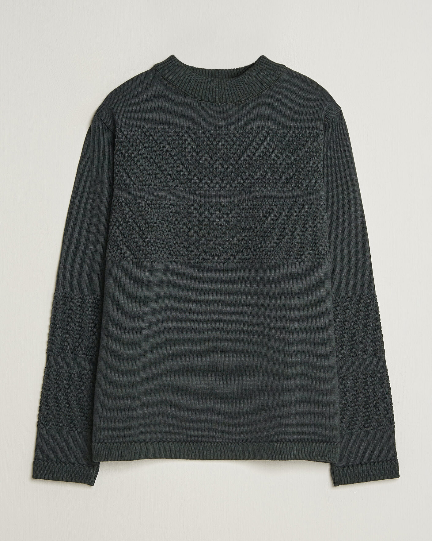 Herren | Pullover | S.N.S. Herning | Fisherman Mock Neck Terrain Green