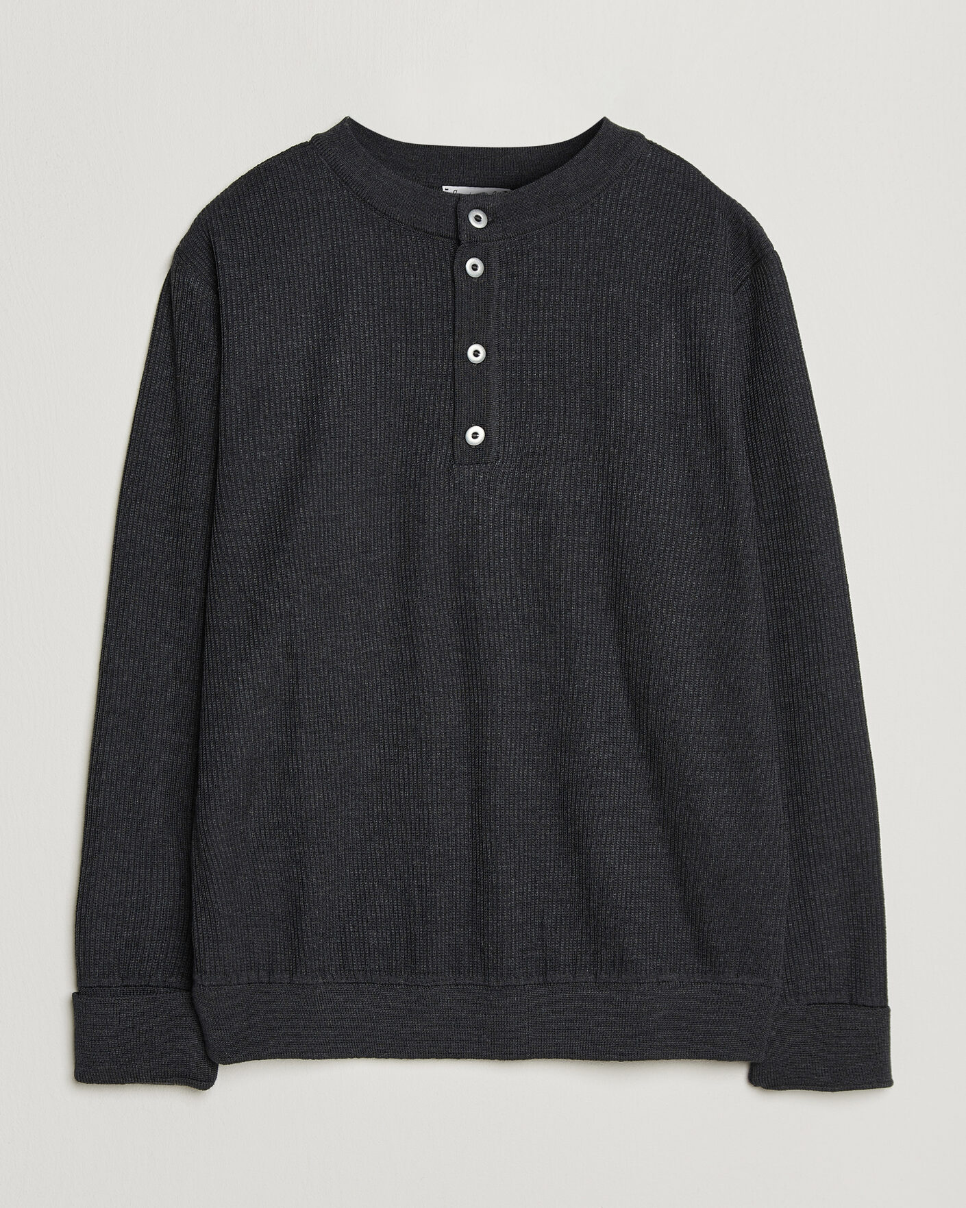 Herren | Pullover | S.N.S. Herning | Stamina Rib Henley Magnetite Black