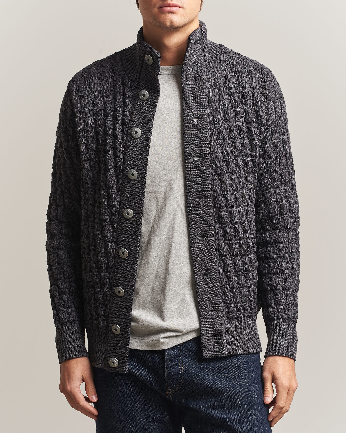Herren | Pullover | S.N.S. Herning | Stark Cardigan Gneiss Grey
