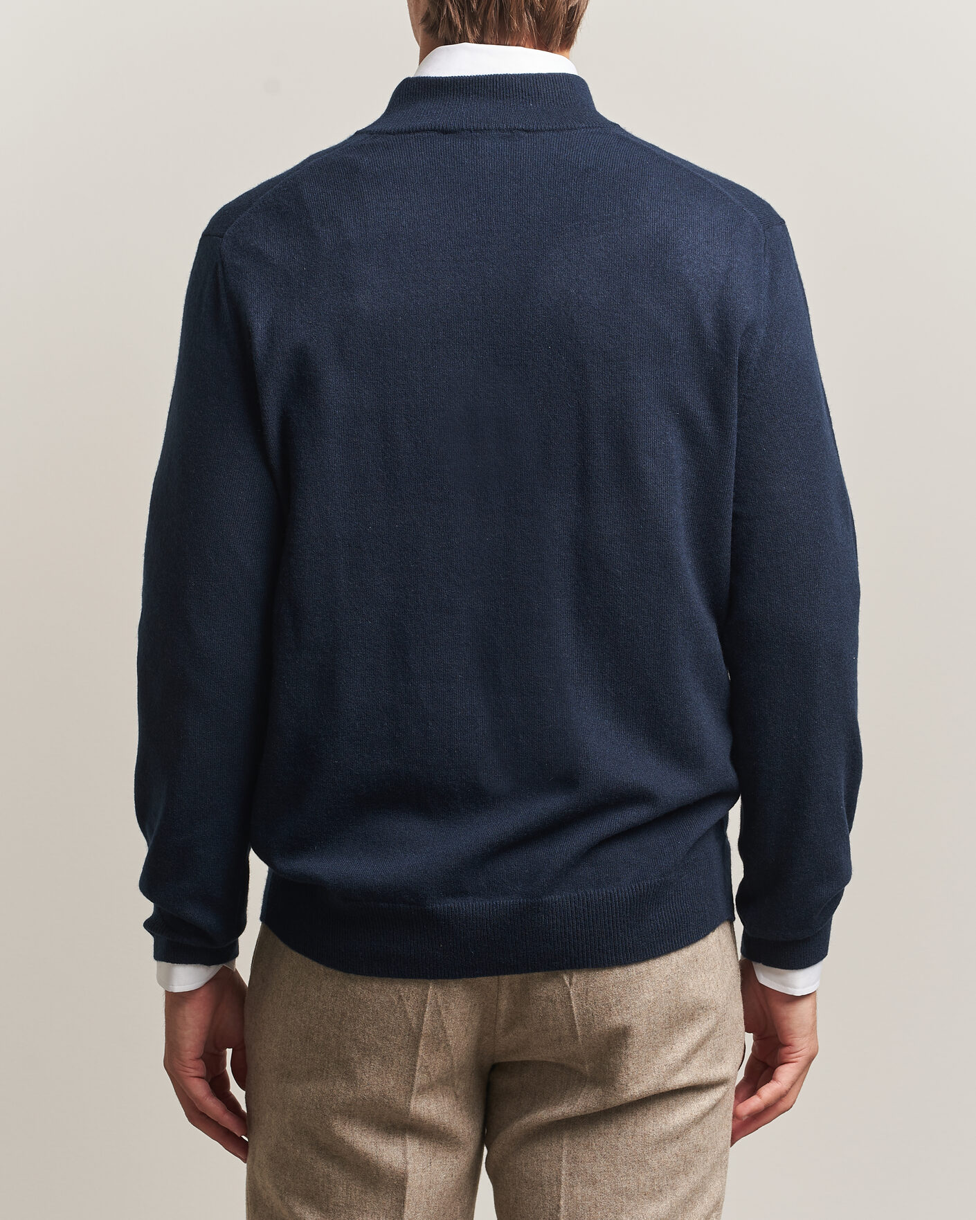 Herren | Pullover | Charles Tyrwhitt | Pure Cashmere Zip Neck Jumper Navy