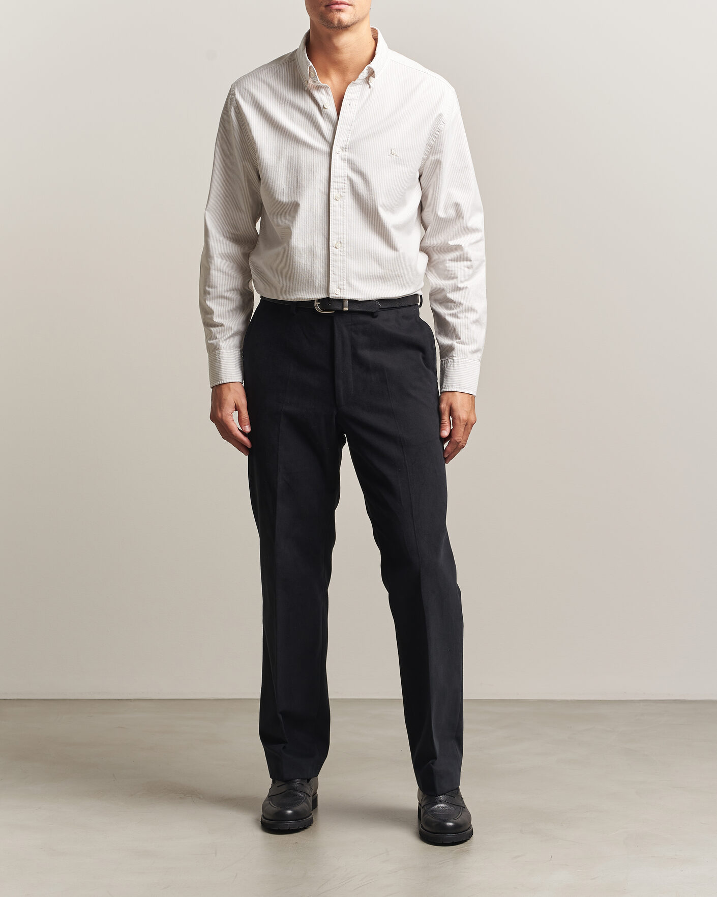 Herren | Hemden | Charles Tyrwhitt | Button Down Stretch Oxford Shirt Stone