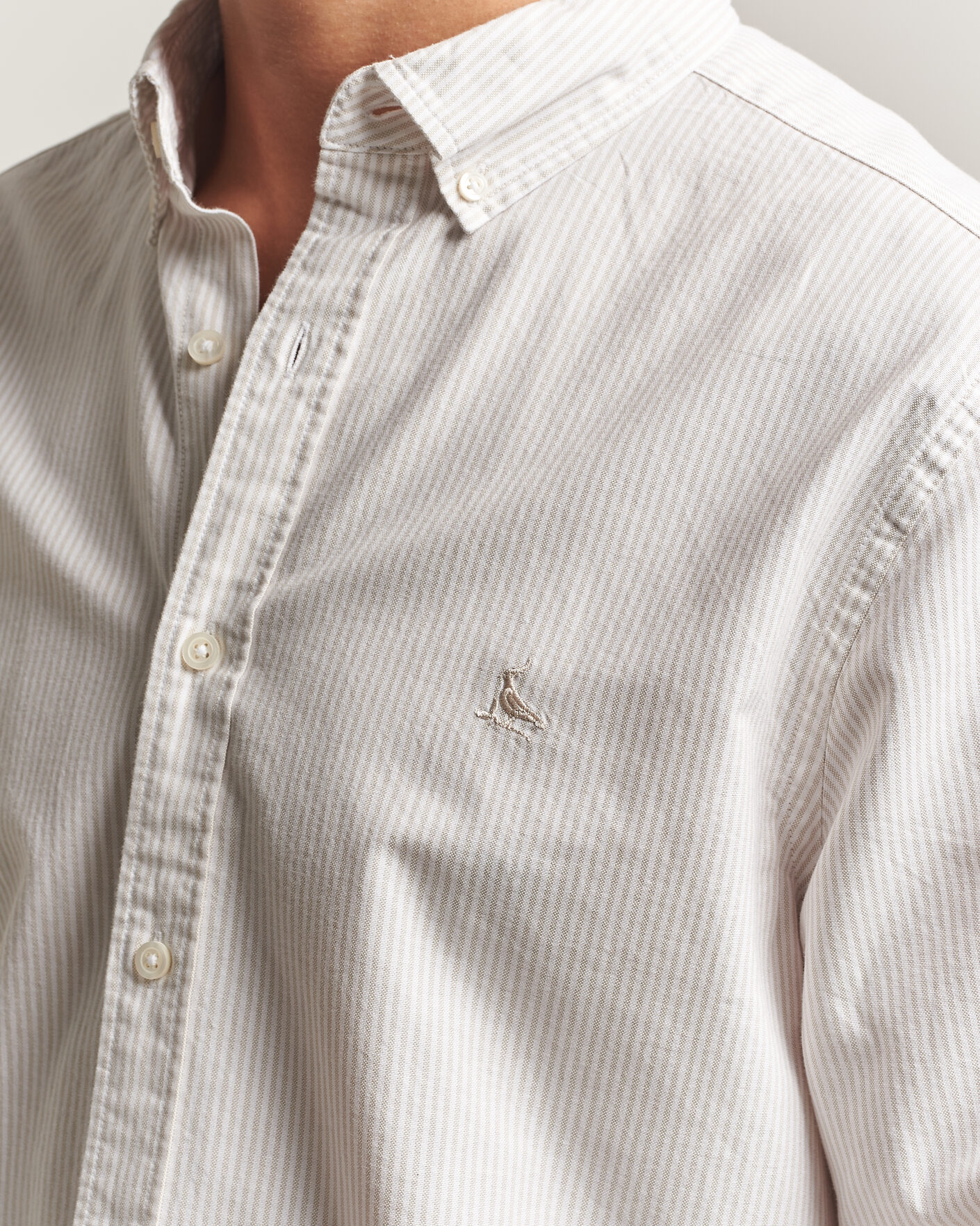 Herren | Hemden | Charles Tyrwhitt | Button Down Stretch Oxford Shirt Stone