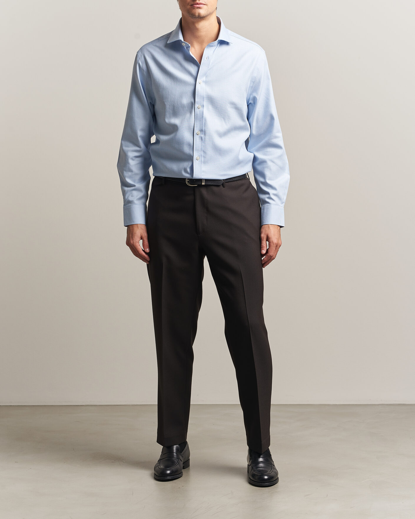Herren | Hemden | Charles Tyrwhitt | Slim Fit Non Iron Trafalgar Weave Shirt Sky Blue