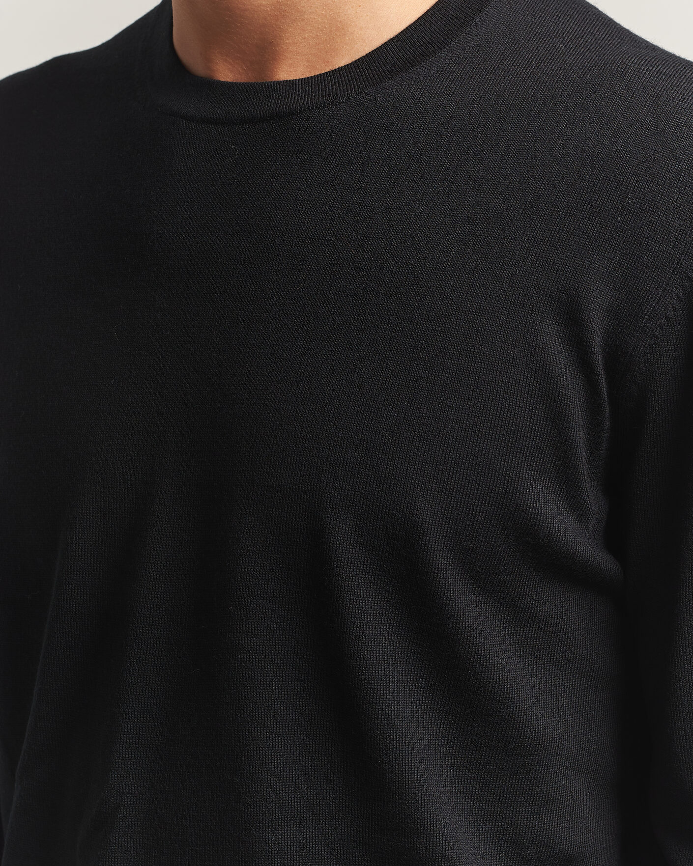 Herren | Pullover | Charles Tyrwhitt | Pure Merino Crew Neck Jumper Black