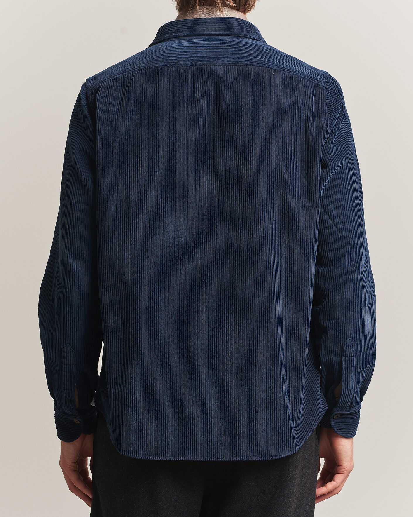 Herren | Hemden | Finamore Napoli | Garment Dyed Corduroy Overshirt Navy