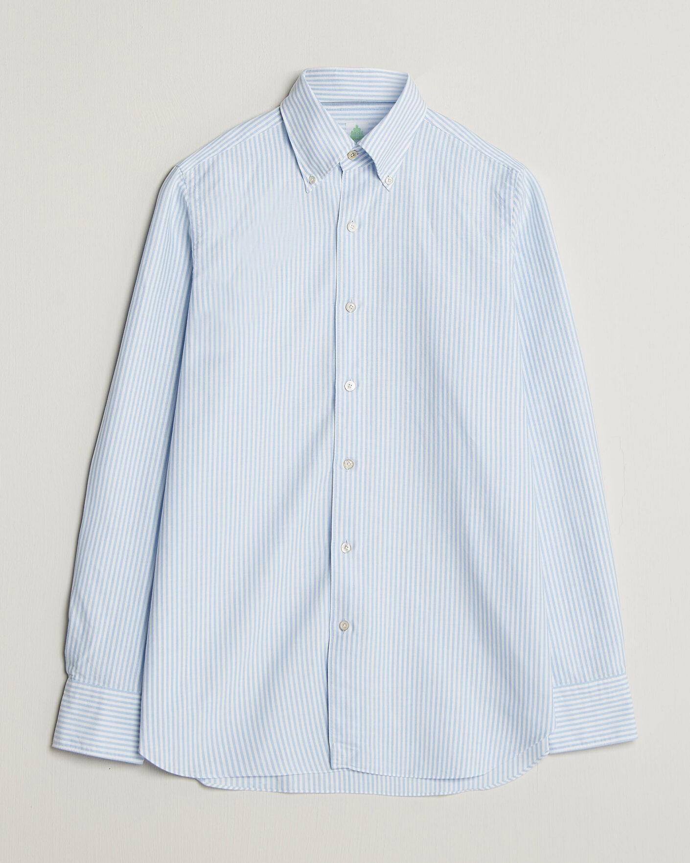 Herren | Hemden | Finamore Napoli | Gaeta Oxford Button Down Shirt Light Blue Stripe