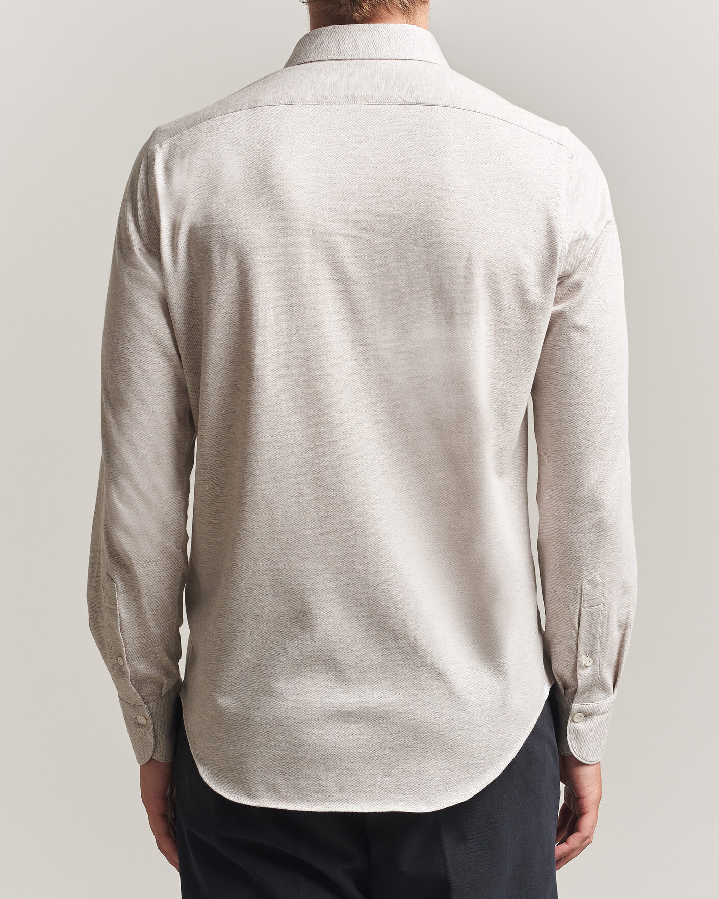 Herren | Hemden | Finamore Napoli | Cotton/Cashmere Jersey Shirt Beige