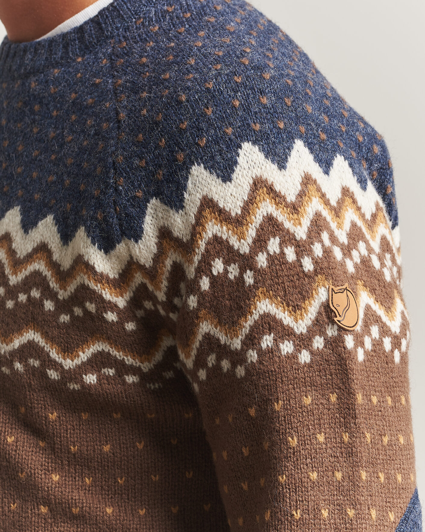 Herren | Pullover | Fjällräven | Övik Knit Wool Sweater Dark Oak