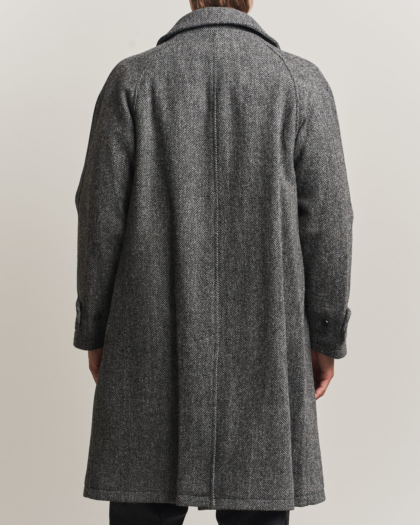 Herren | Jacken | Gloverall | Hynes Harris Tweed Coat Charcoal Herringbone
