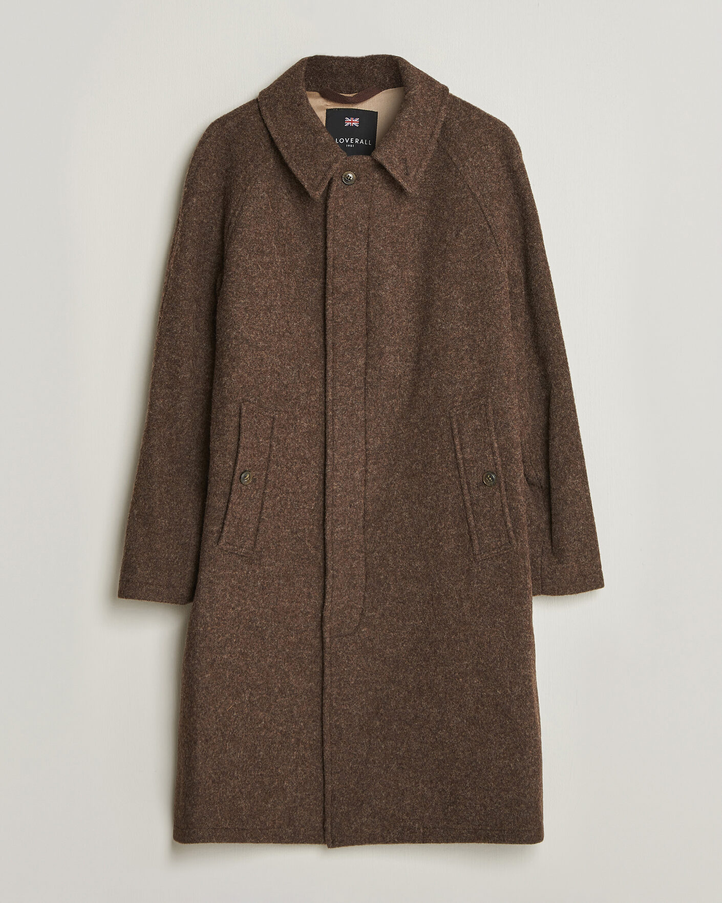 Herren | Jacken | Gloverall | Hynes Wool Coat Mocha
